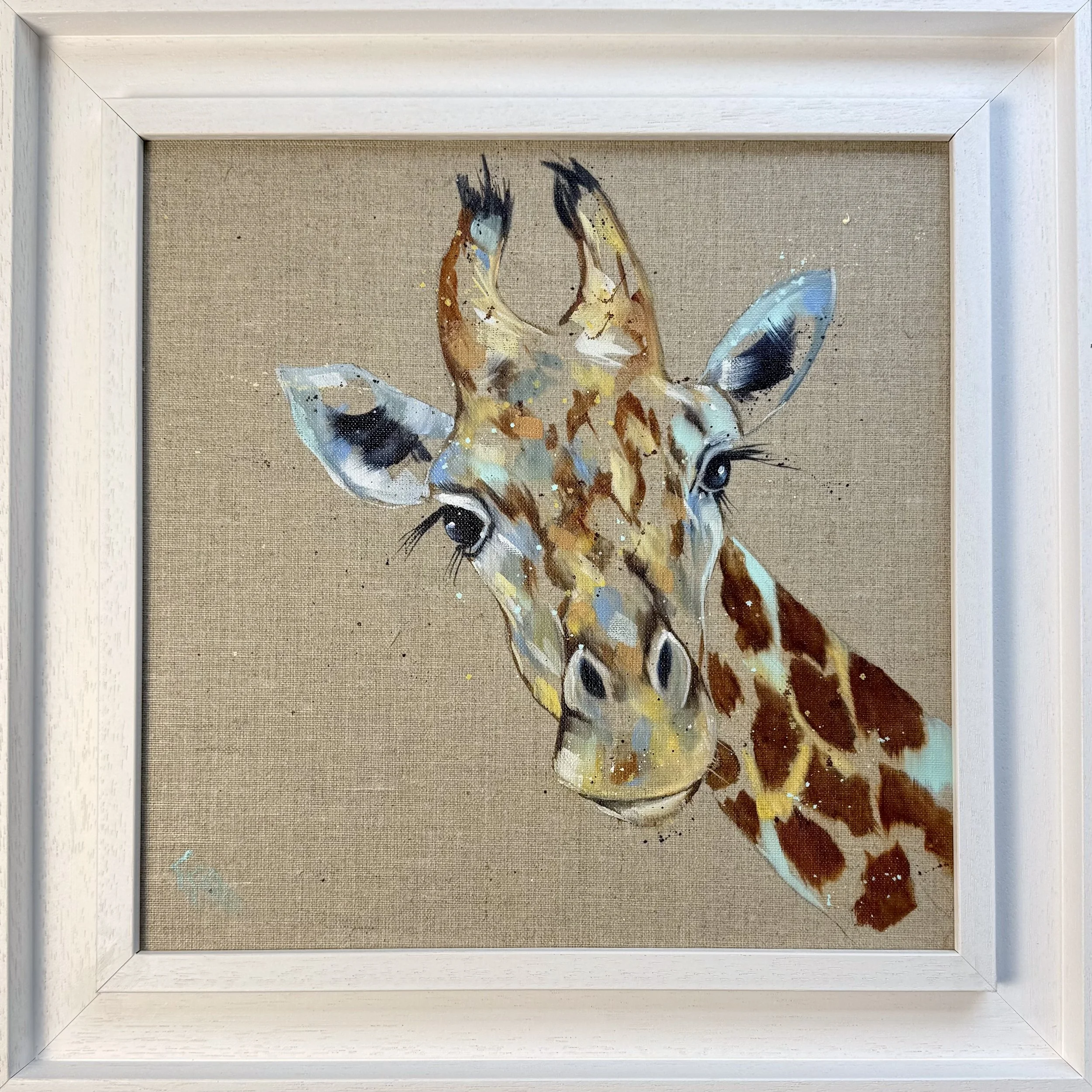 Giraffe paingting by Louise Luton framed.jpeg