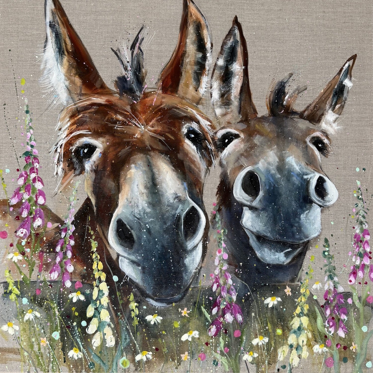 Monty and Maisie donkey painting by Louise Luton.jpeg
