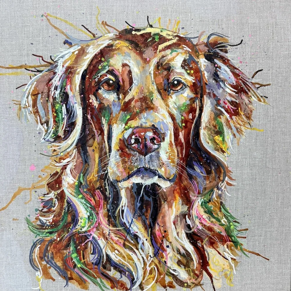 Rusty golden retriever painting by Louise Luton .jpeg