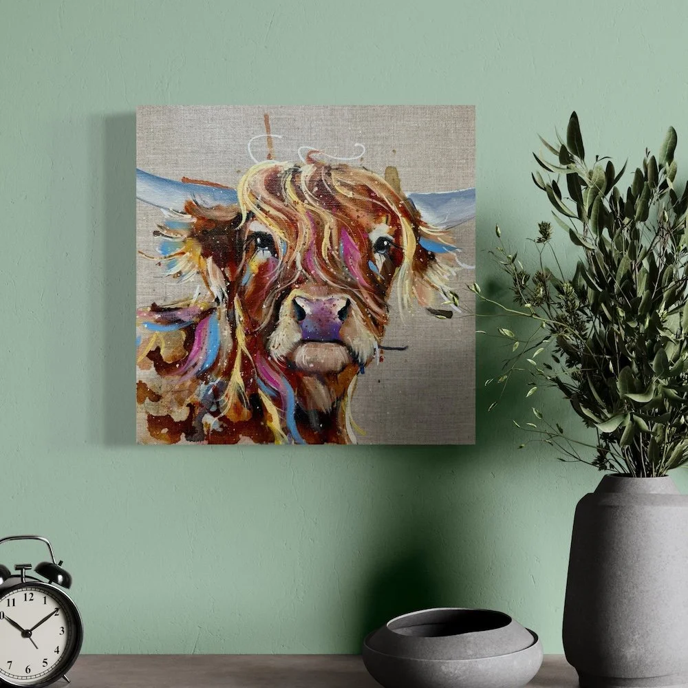 LIttle cow by Louise luton on green background.jpeg