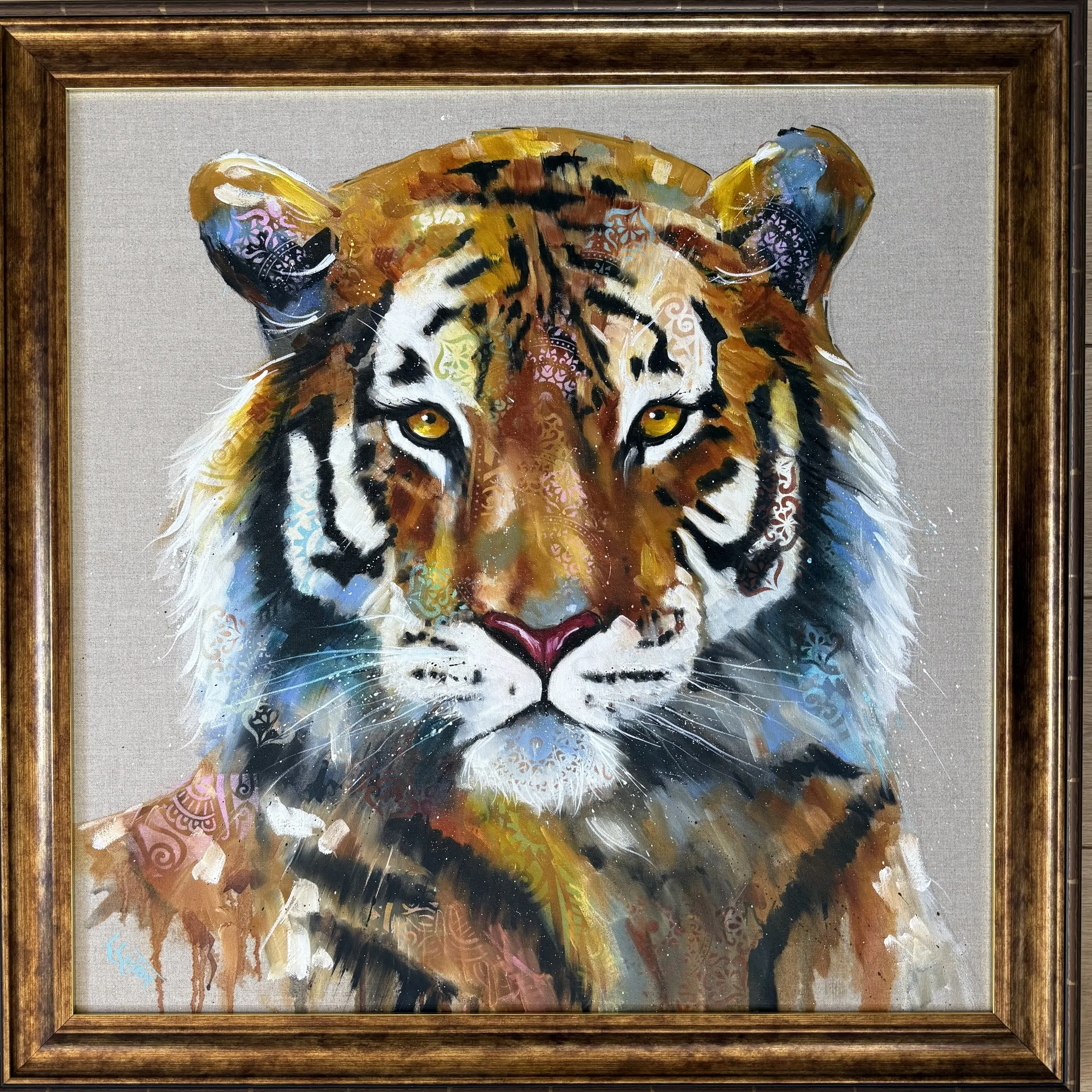 Blaze the tiger orignal oil painting by Louise Luton.jpeg