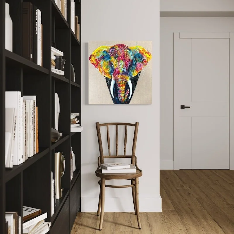 Andandi indian elephant by Louise Luton in reading nook setting.jpeg