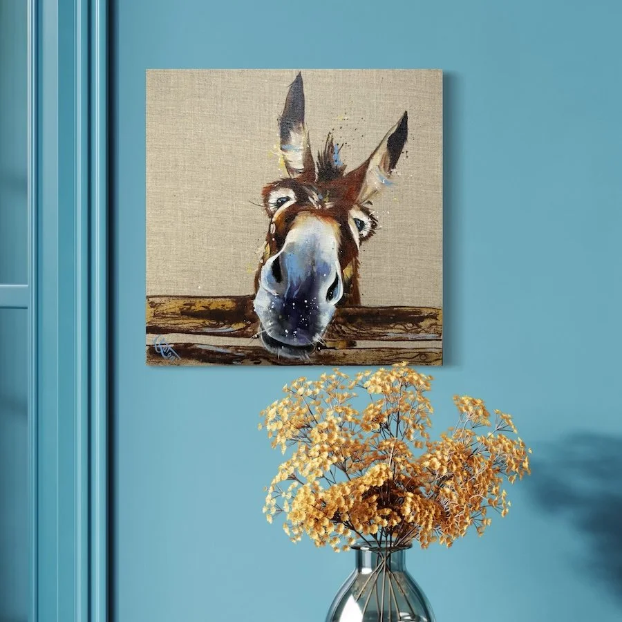 Donkey by Louise Luton on blue wall.jpeg