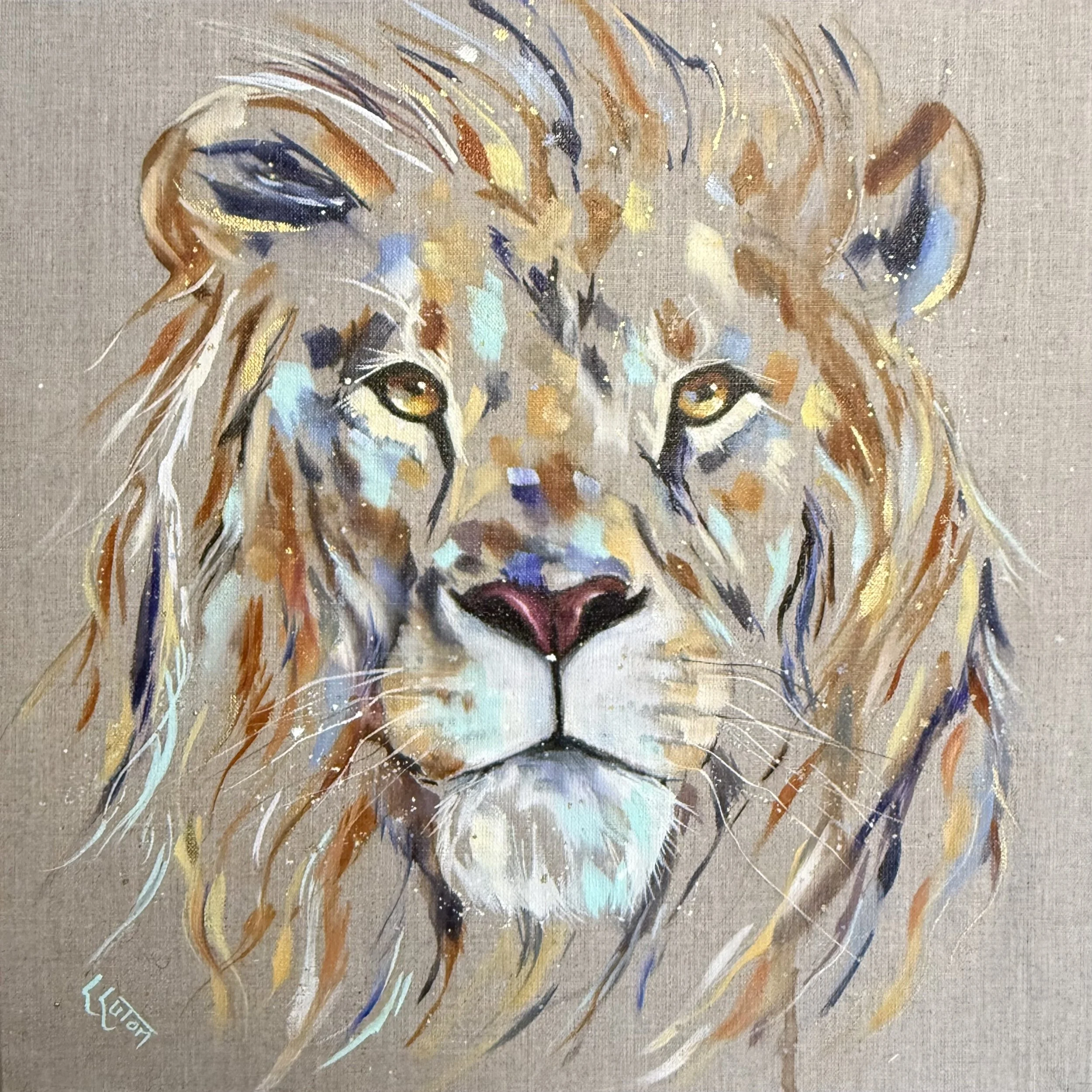 Courgae lion painting by Louise Luton.jpeg