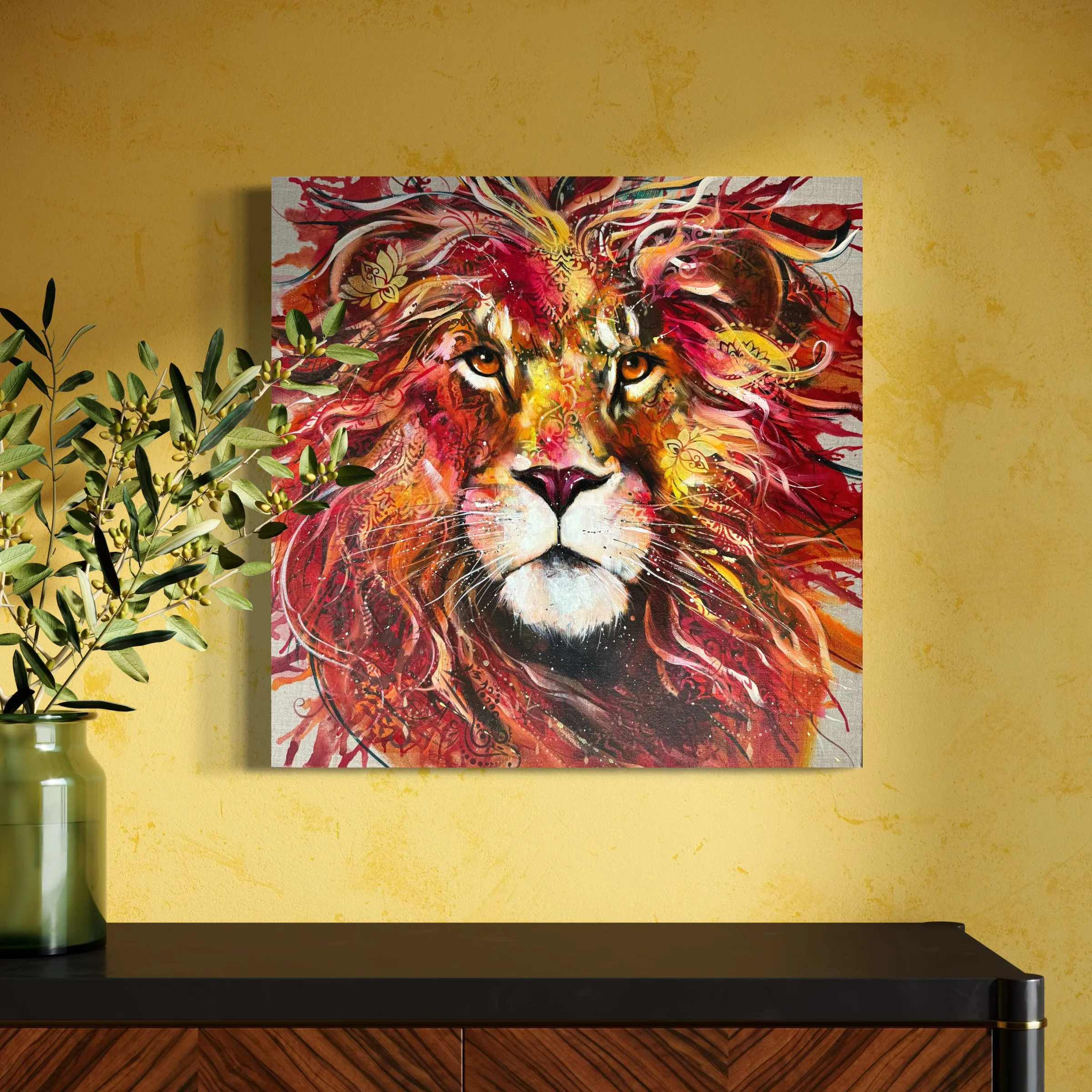 Moto the lion on yellow wall setting.jpeg