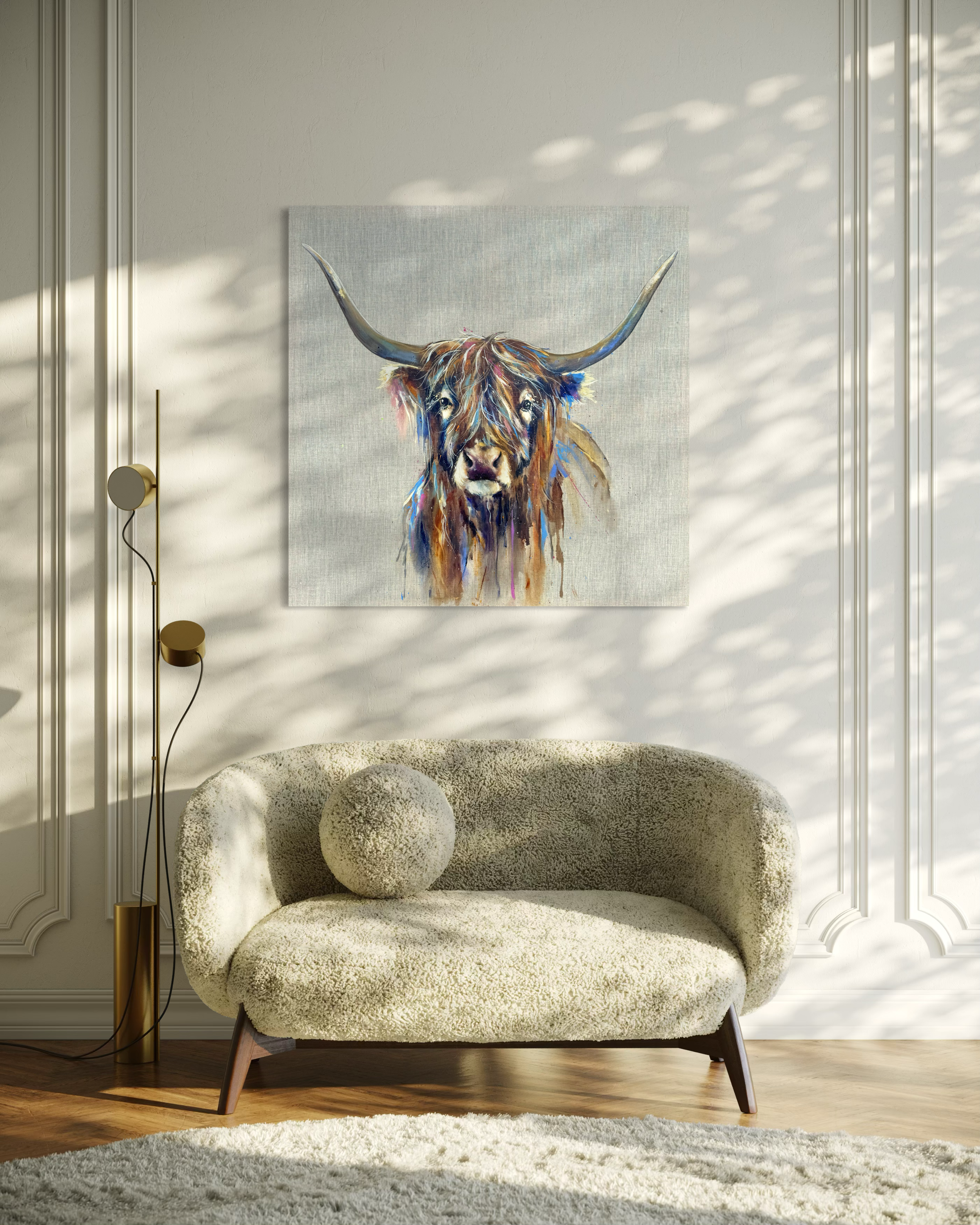 highland cow by Louise Luton in lounge setting.png