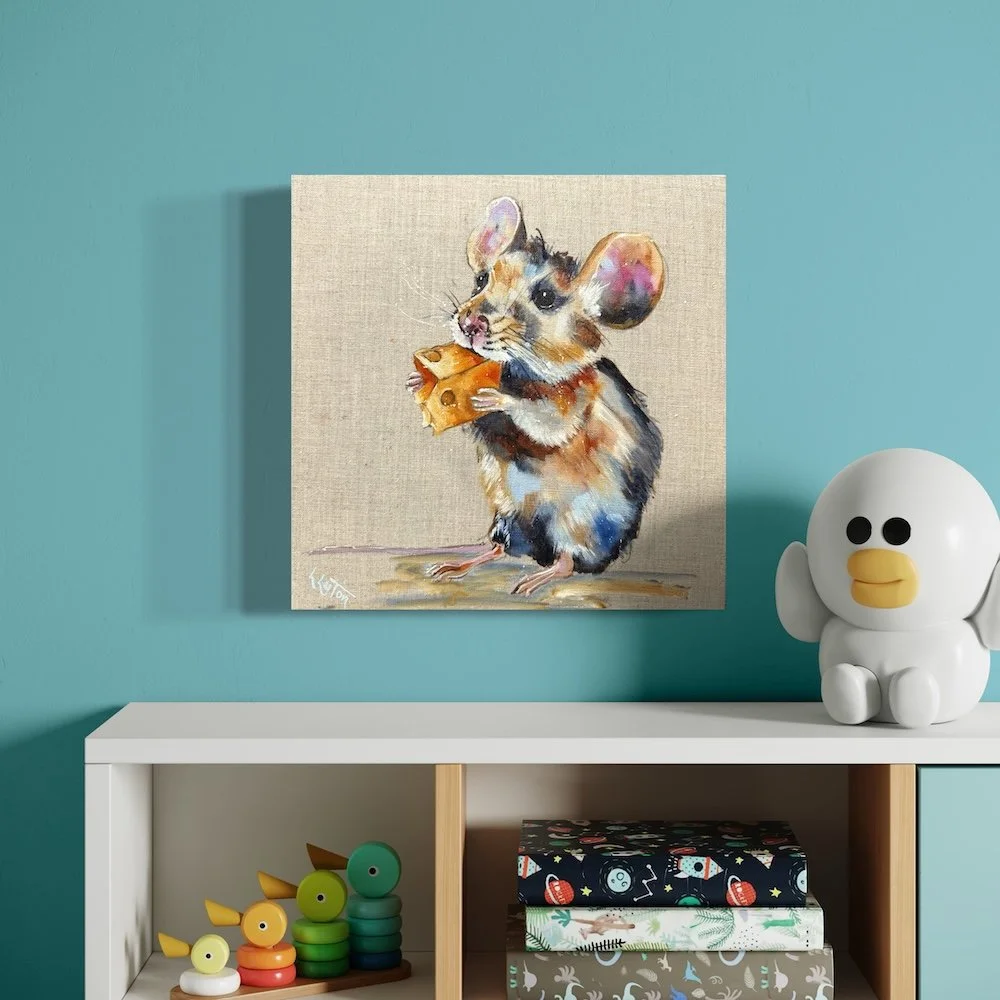 LIttel mouse with cheese in nursery room by Louise Luton.jpeg