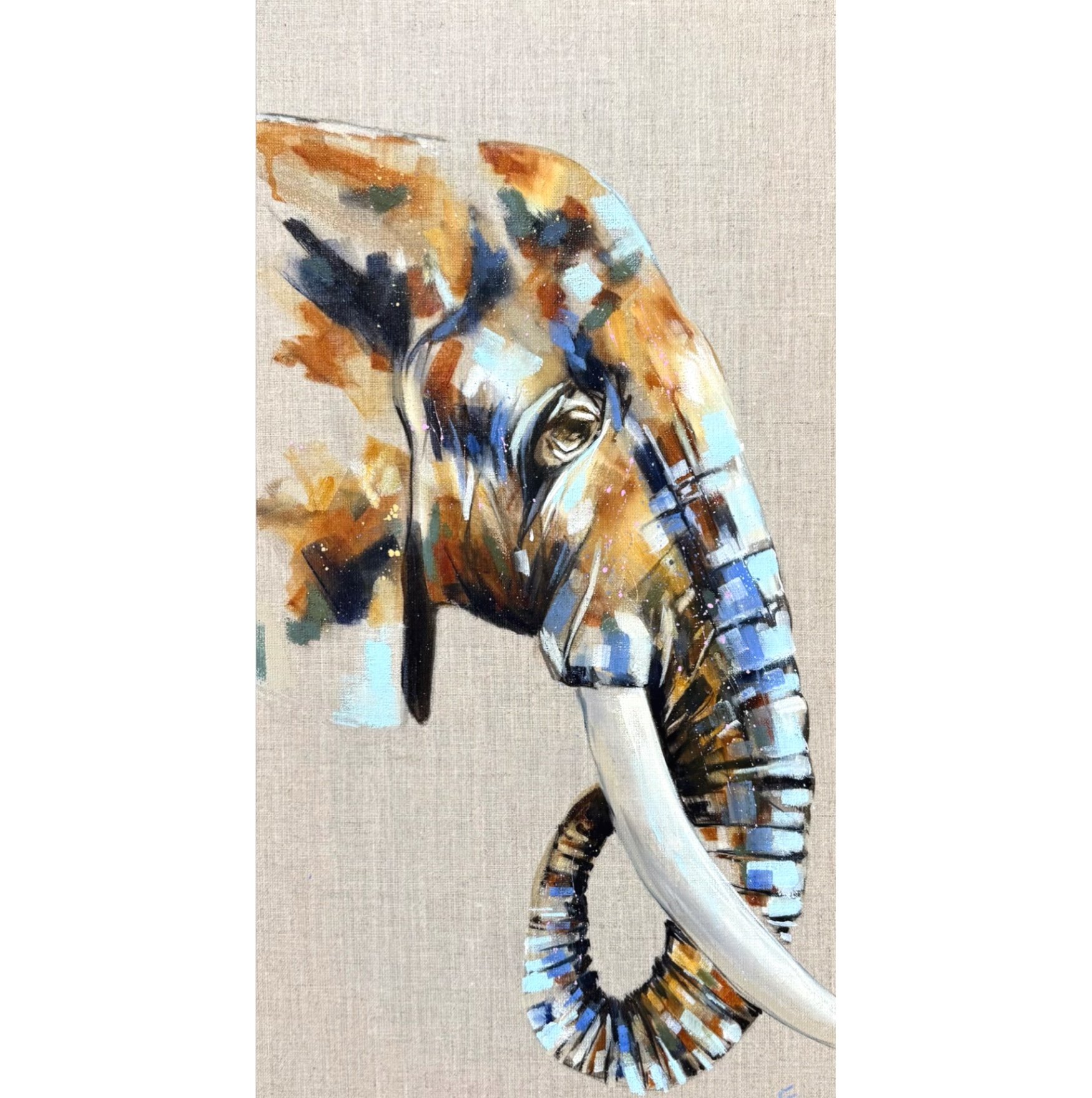 Elephant in profile by Louise Luton.jpg