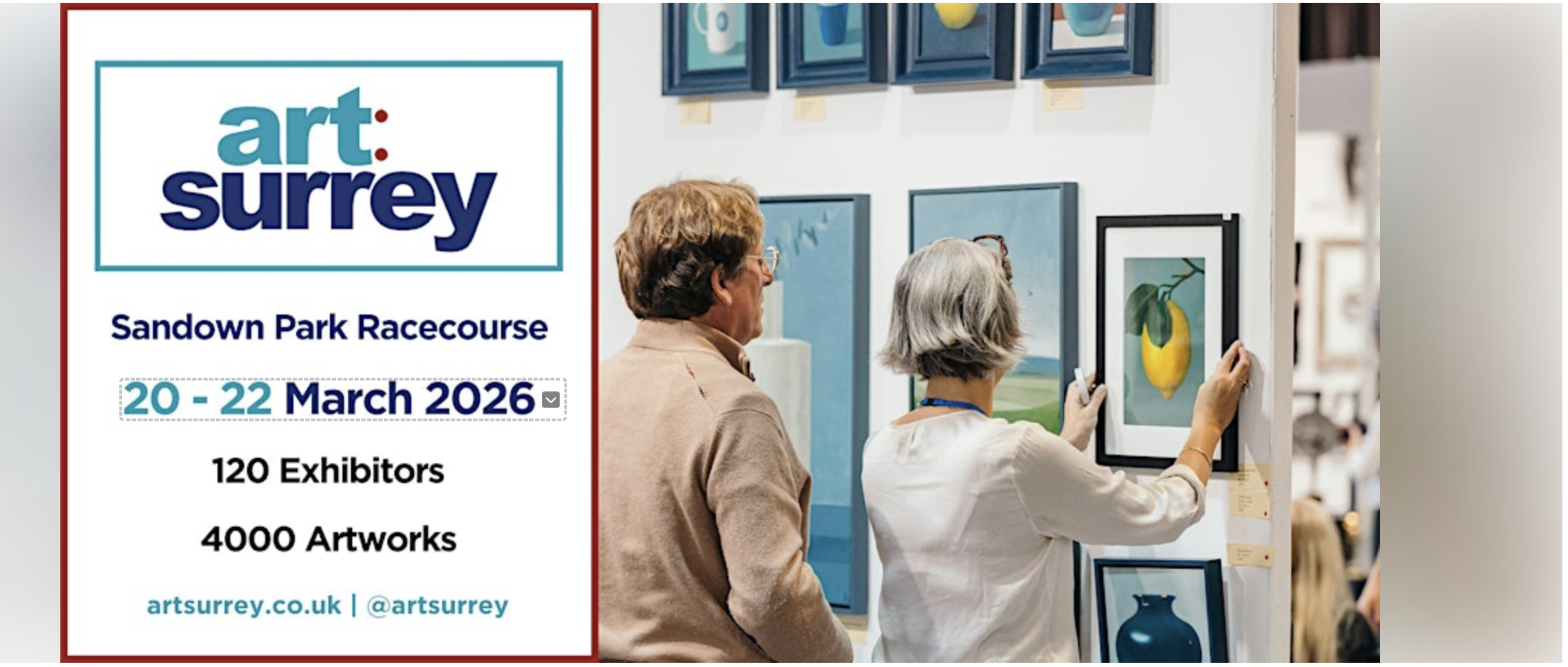 image of the art fair at sandwond racecourse in Surrey