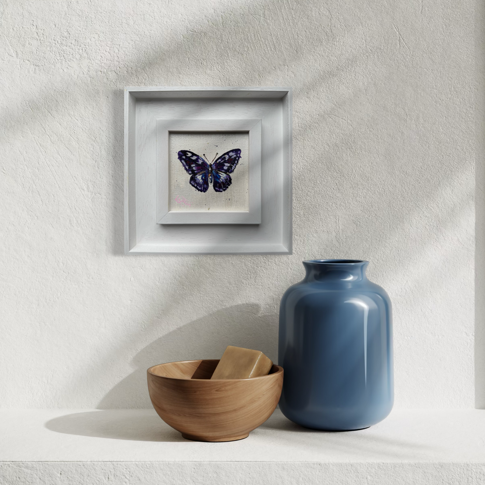 puprple butterfly by Louise Luton in room setting.png