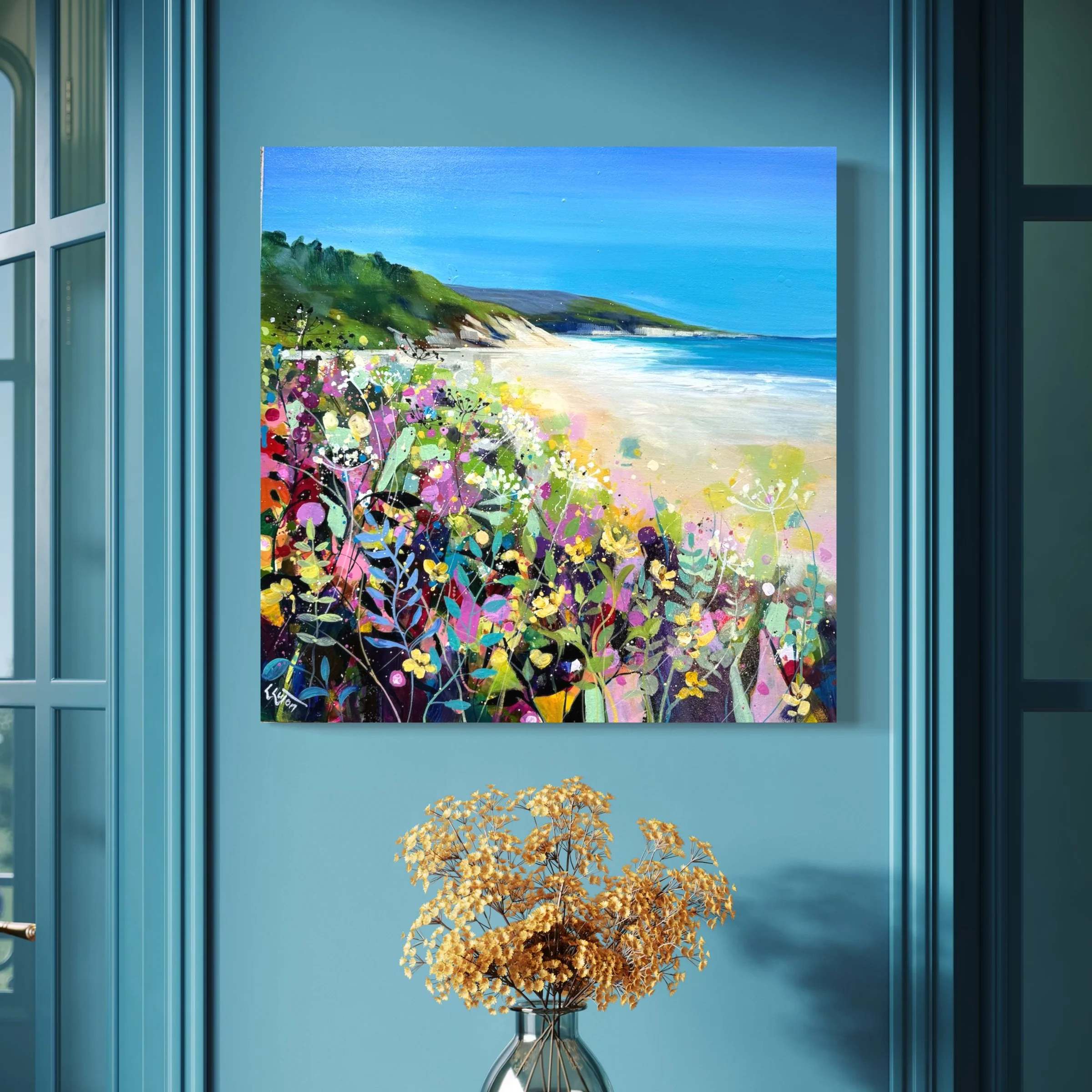 Where we walked by Louise Luton in turquoise room setting.jpeg