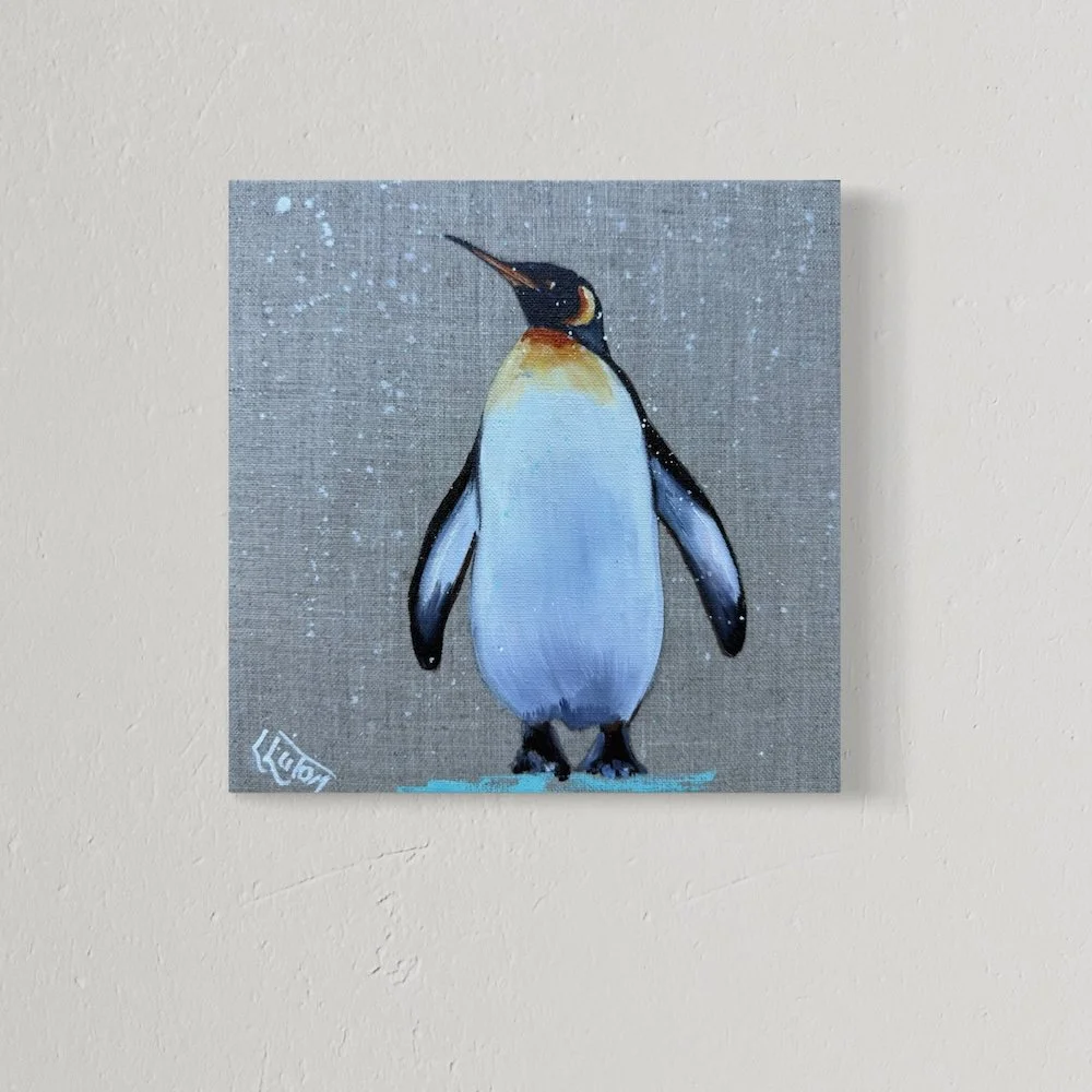 Mini penguin by Louise Luton on white wall.jpeg