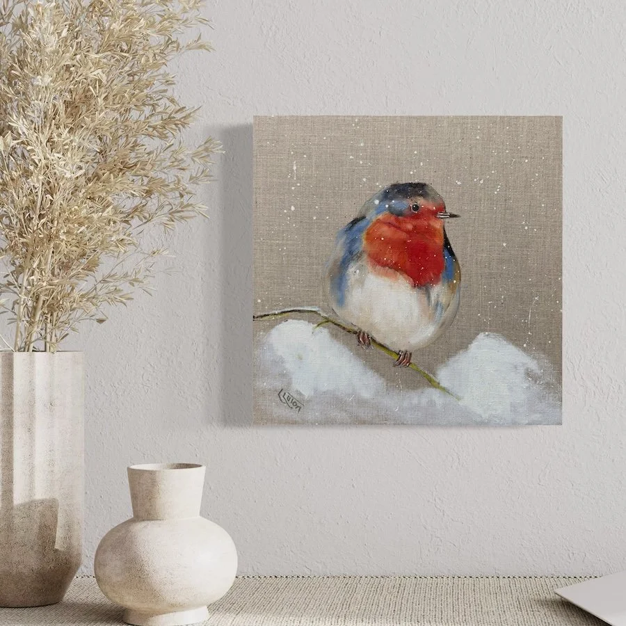 Robin painting by Louise Luton in neutral room setting.jpeg