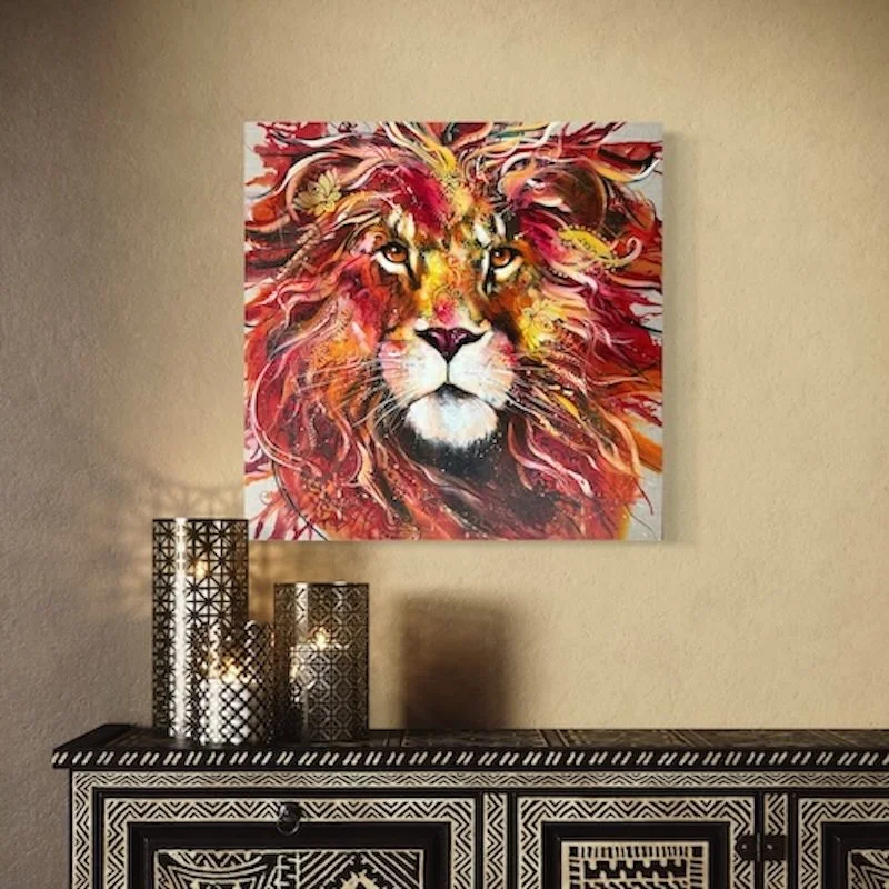 red lion painting in gold and neutral setting.jpeg