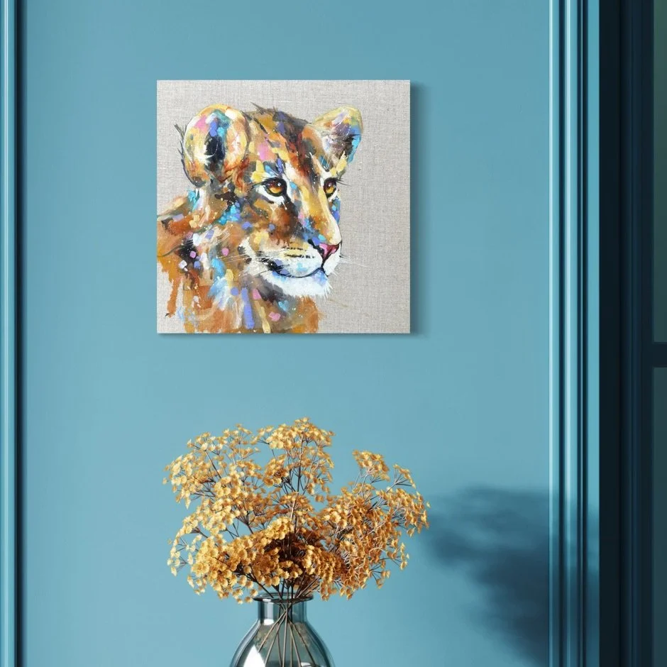 Watchful cub in blue room by Louise Luton.jpg
