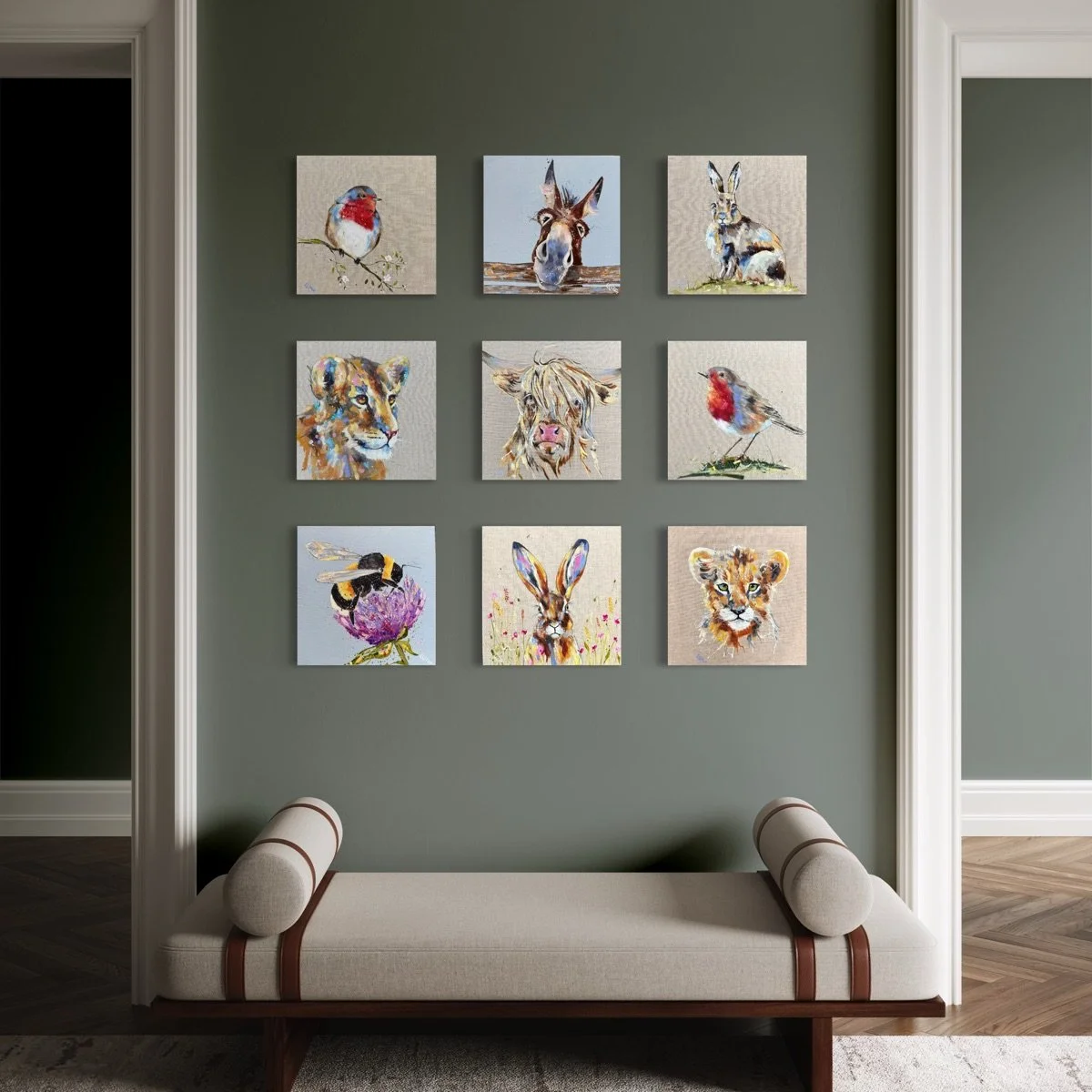 Selection of smaller paintings by Louise Luton.jpg