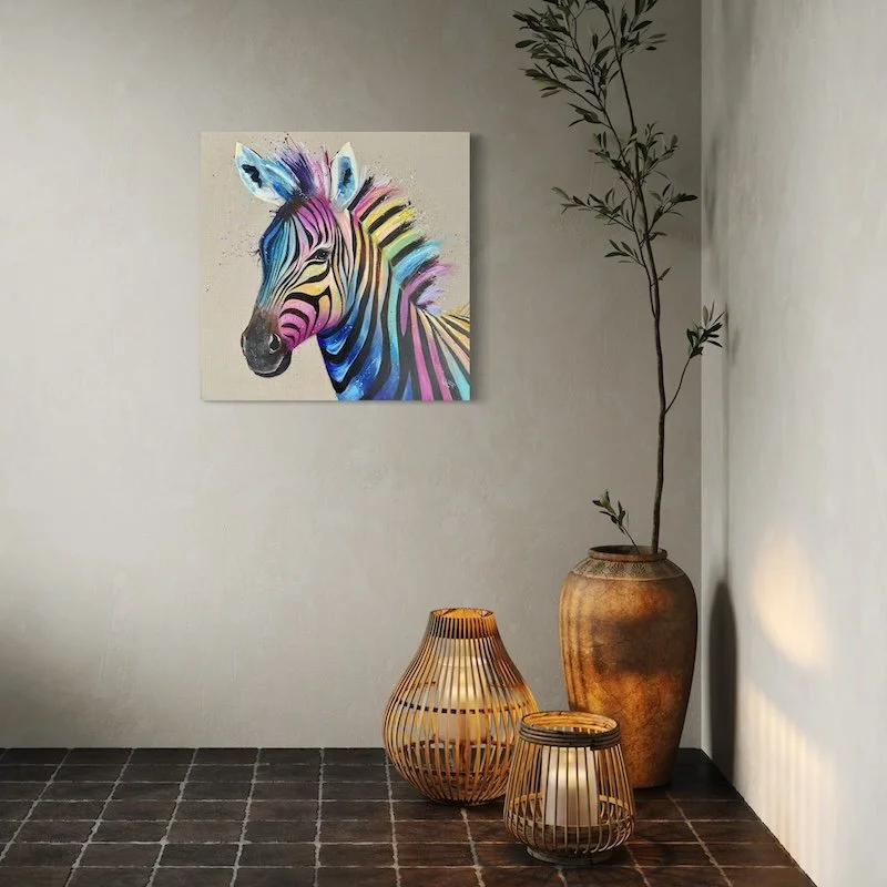 ziggy the zebra in hallway by louise luton.jpeg