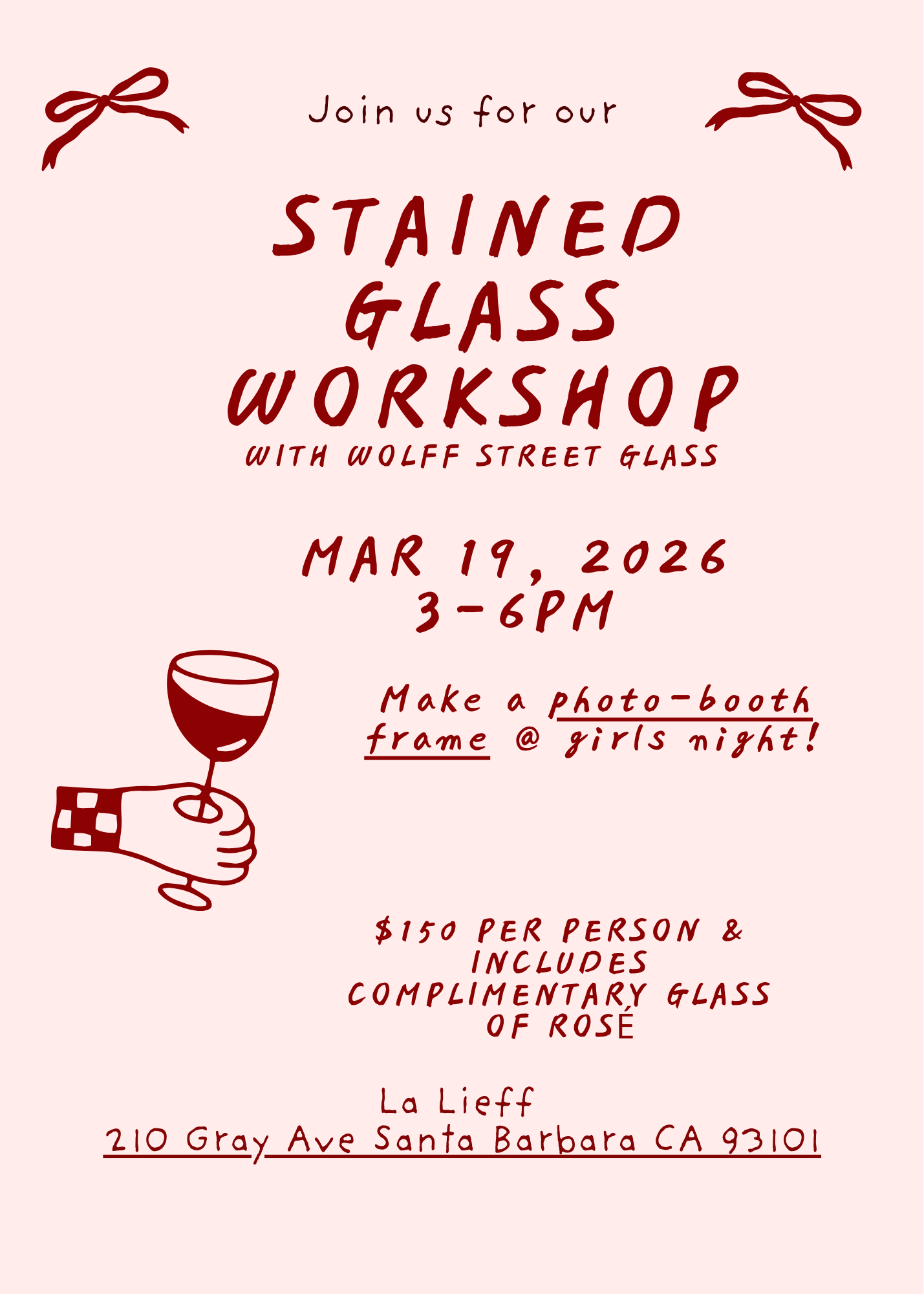 Stained Glass Workshop (3/19) Photo Booth Frame