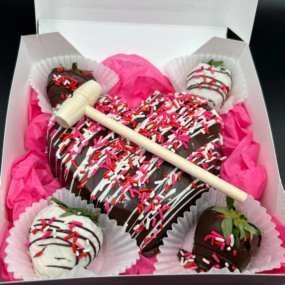 Breakable Chocolate heart boxes