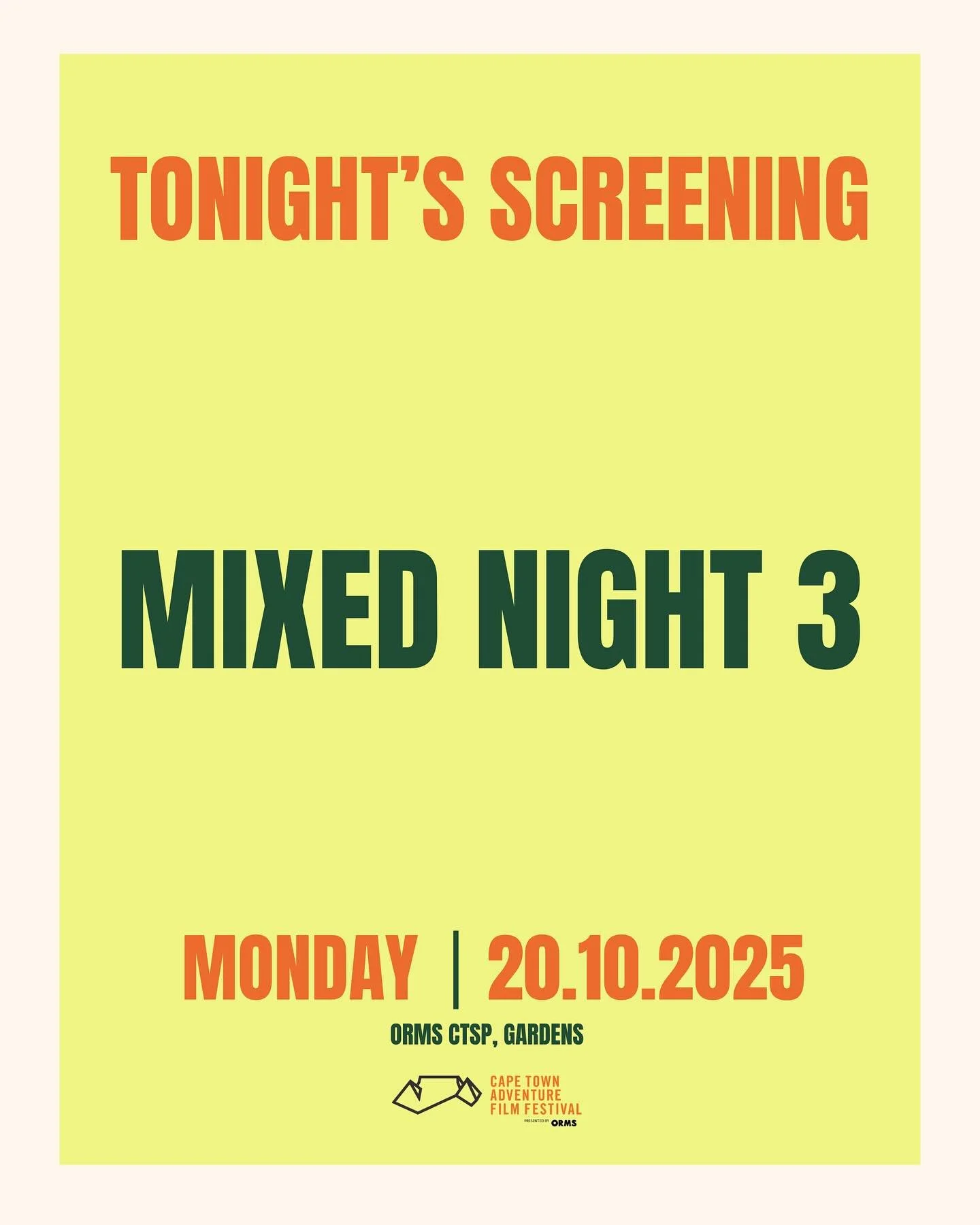 Two snowboarders chasing the biggest descent of their lives. A perfect, deadly line, 21 000 feet up in the Indian Himalaya 🏔️

This is just one of the five films that await you at tonight&rsquo;s screening of MIXED NIGHT 3.

We&rsquo;ll also be gett