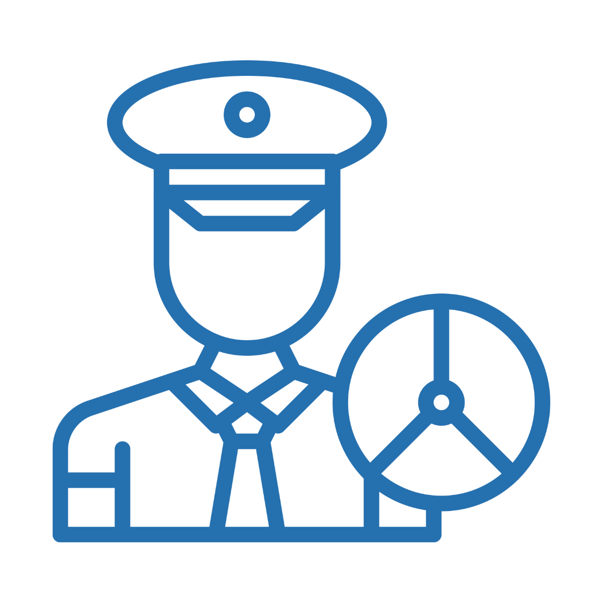 Driver icon symbolizing special needs student transportation drivers trained and prepared for emergencies.