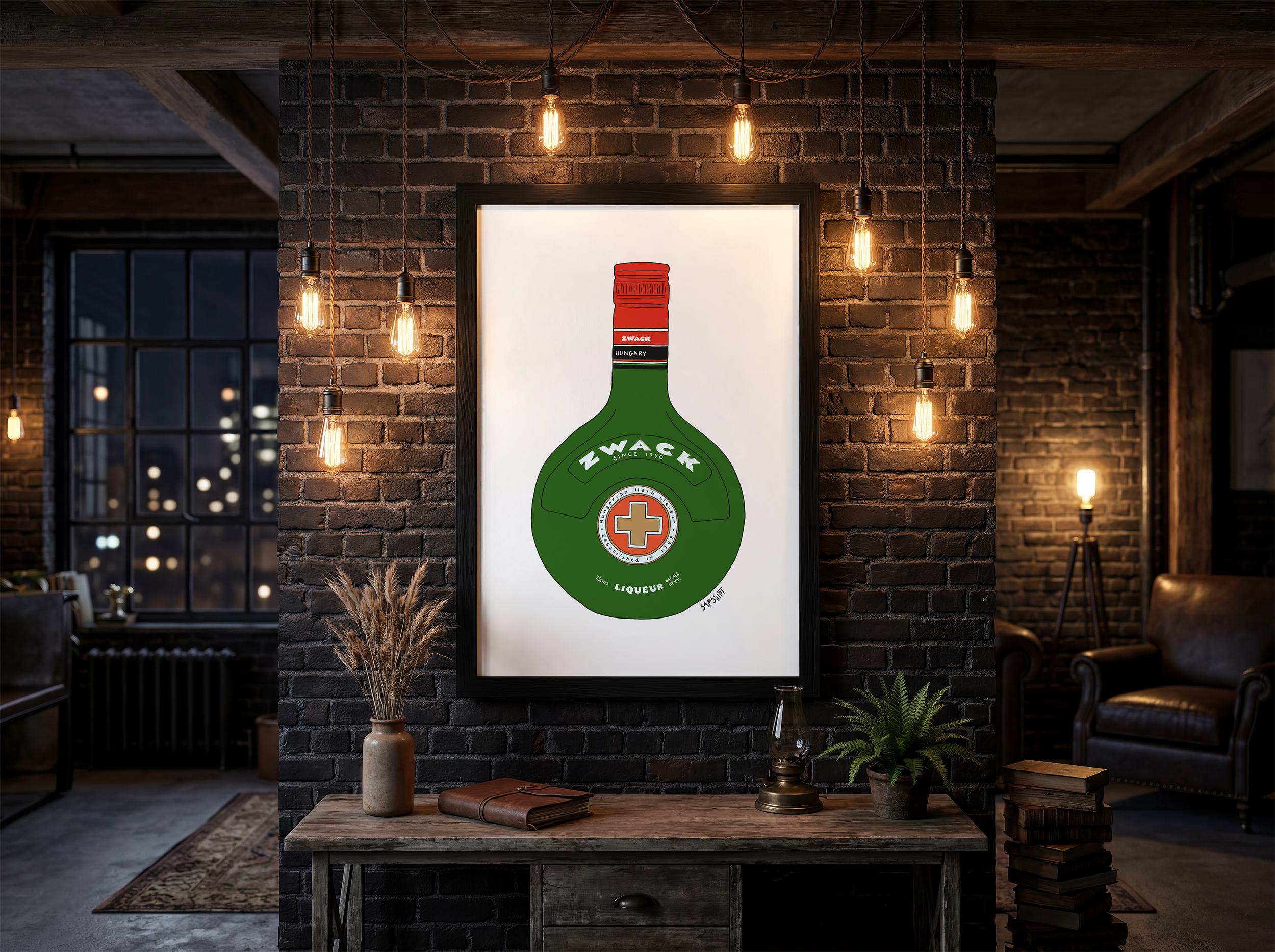 ZWACK Liqueur - Hand Illustrated Print