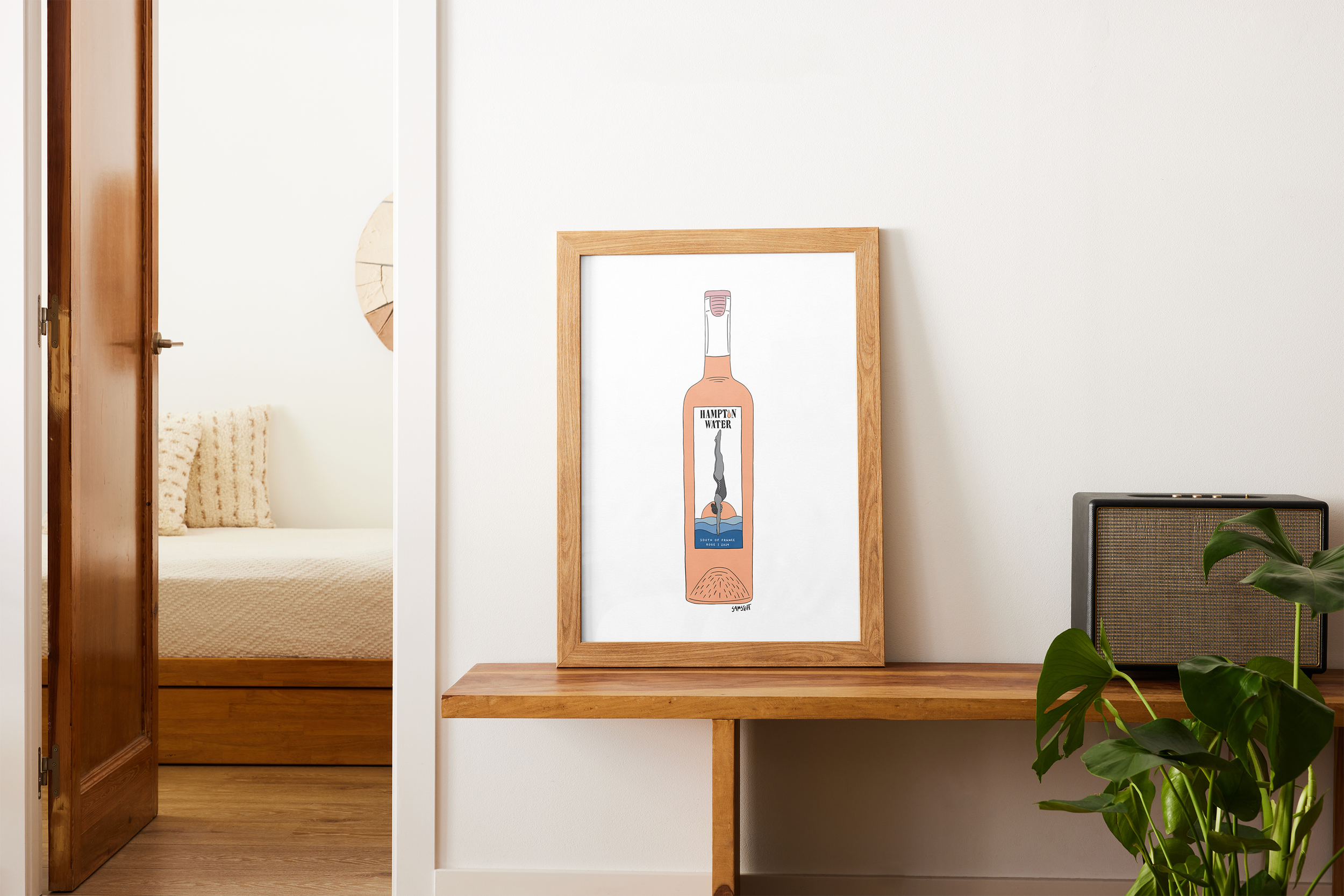 Hampton Water Rose - Hand Illustrated Print