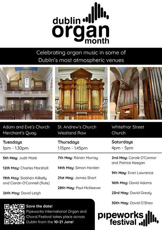 Recital as as part of Pipeworks “Dublin Organ Month”