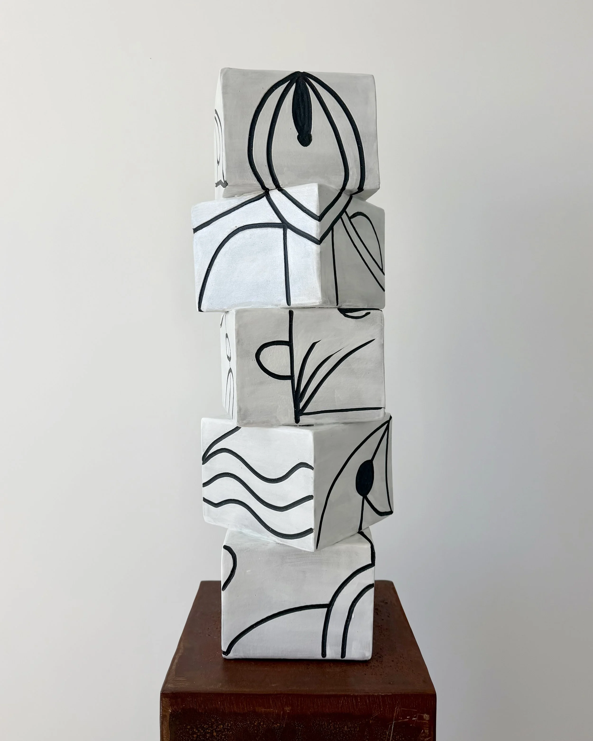 White on Black, Carved, 23" x 8.5" 