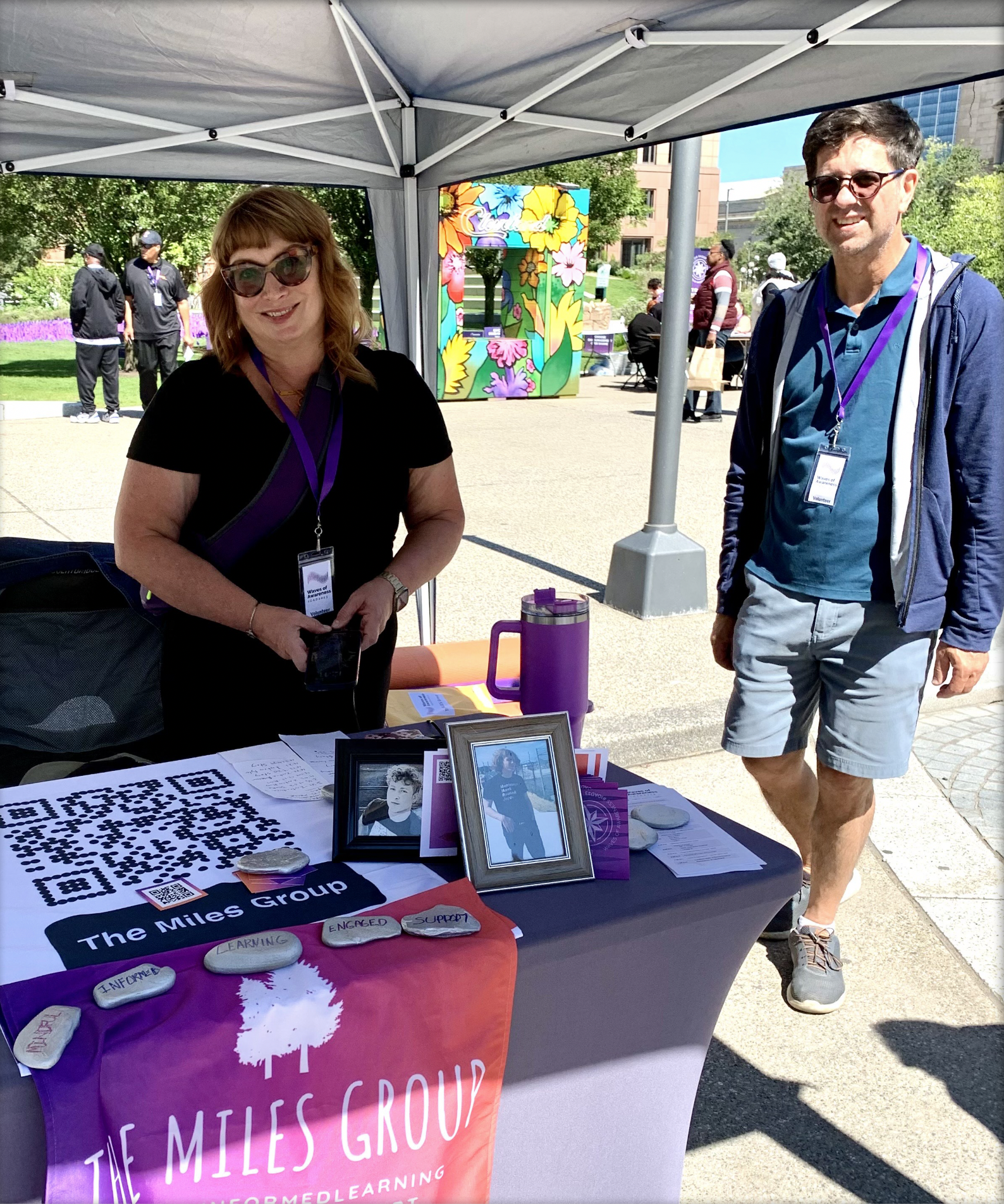 MILES Group representatives Melinda and Matt Gamez at a community outreach event.