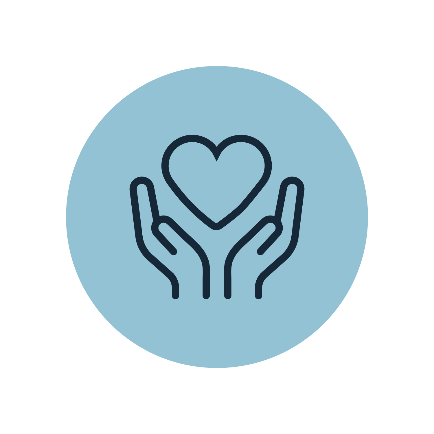 Hands holding a heart icon representing compassion and stigma reduction.