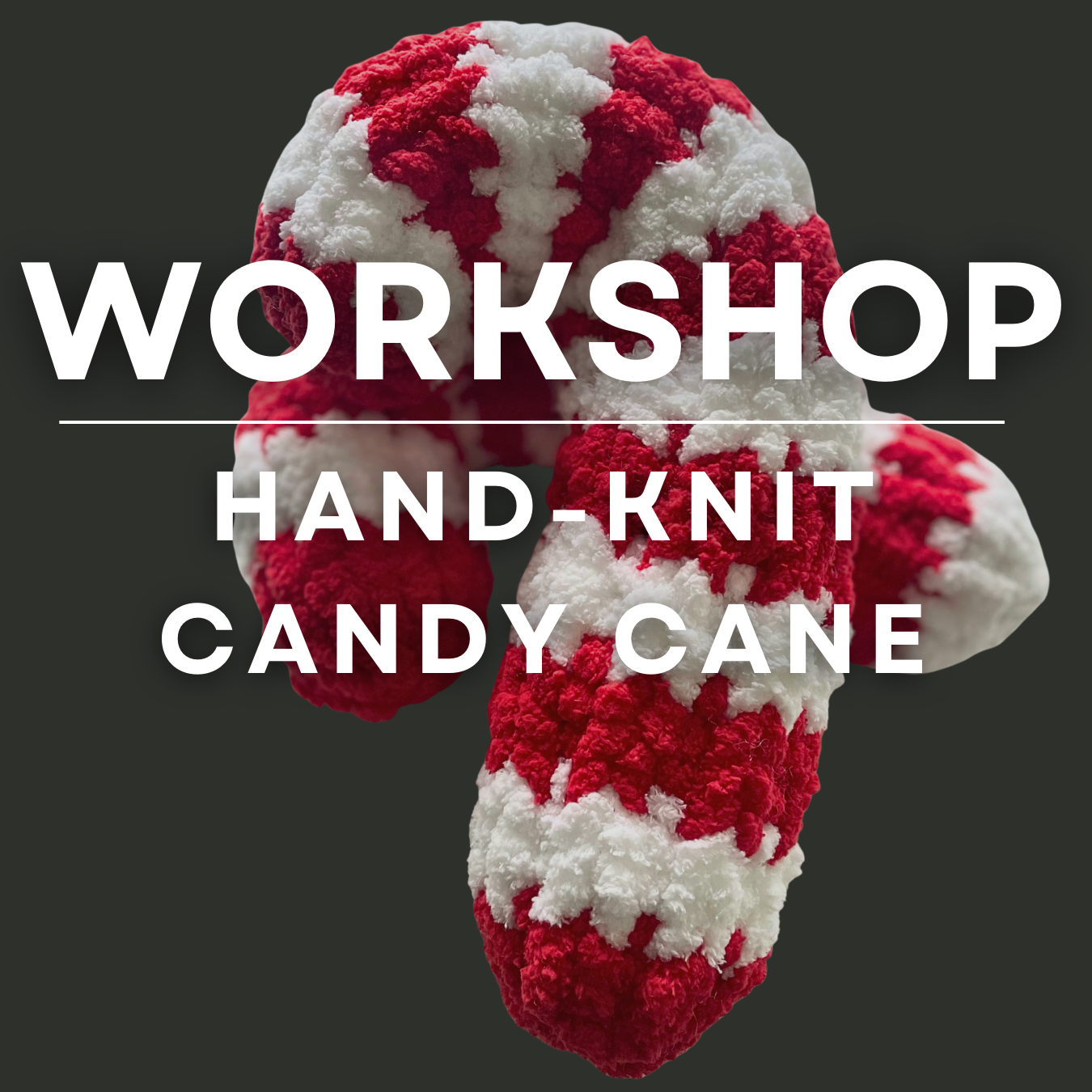 Hand-Knit Candy Cane