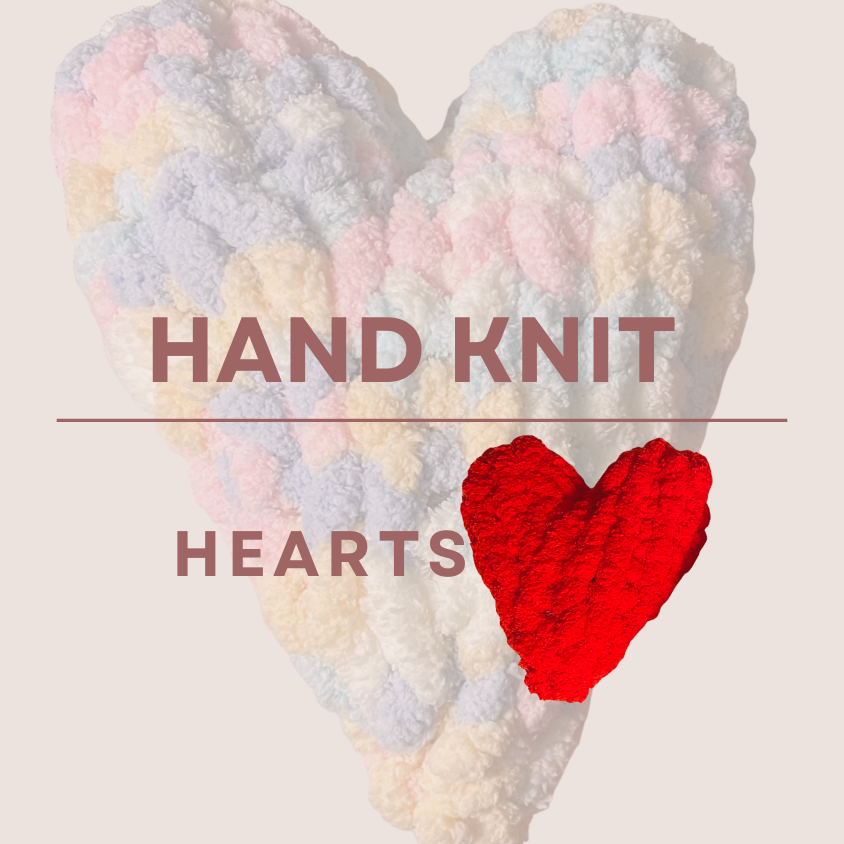 Hand-Knit Hearts