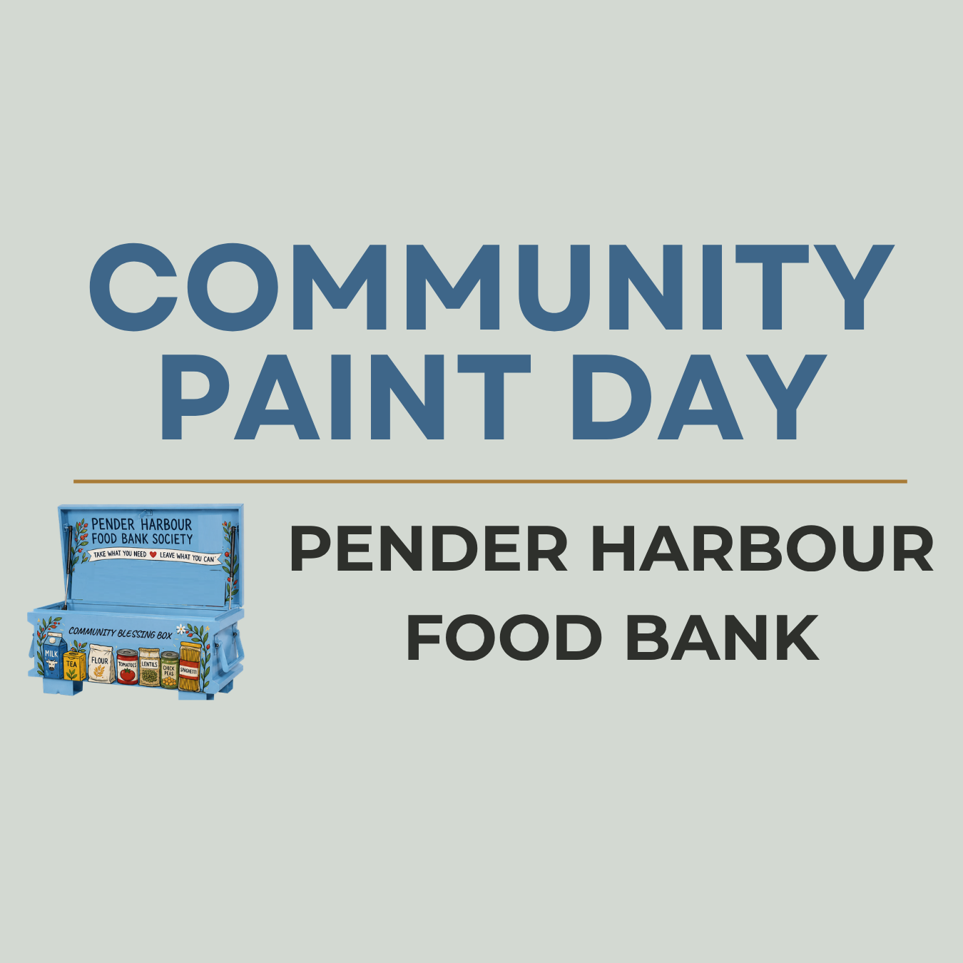 Community Paint Day for the Pender Harbour Food Bank