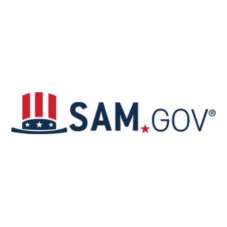 SAM.gov logo with a stylized red, white, and blue eagle and stars.