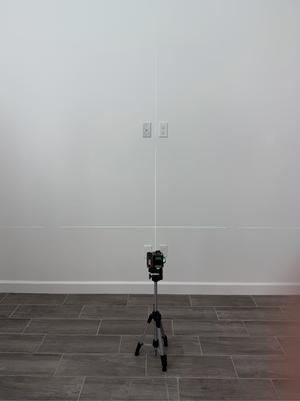 Site measurements documented for a custom millwork installation