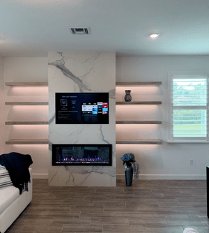 Completed custom millwork after final installation