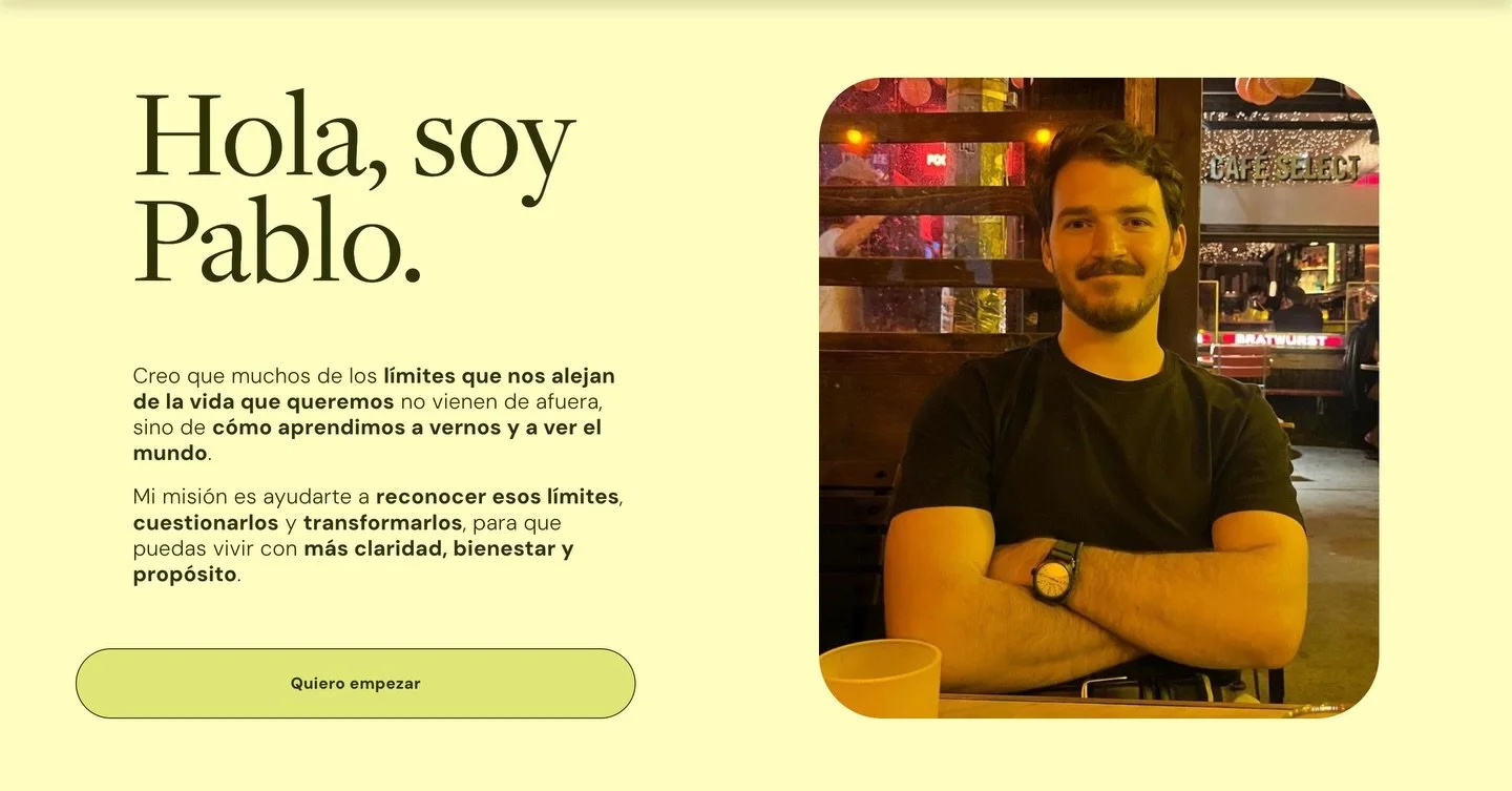 Ya est&aacute; en vivo www.pablosaludmental.com 🥹🫶

Creo que muchas de las formas en las que nos limitamos no vienen de una decisi&oacute;n consciente, sino de ideas y h&aacute;bitos que fuimos adoptando con el tiempo y que hoy ya no necesariamente