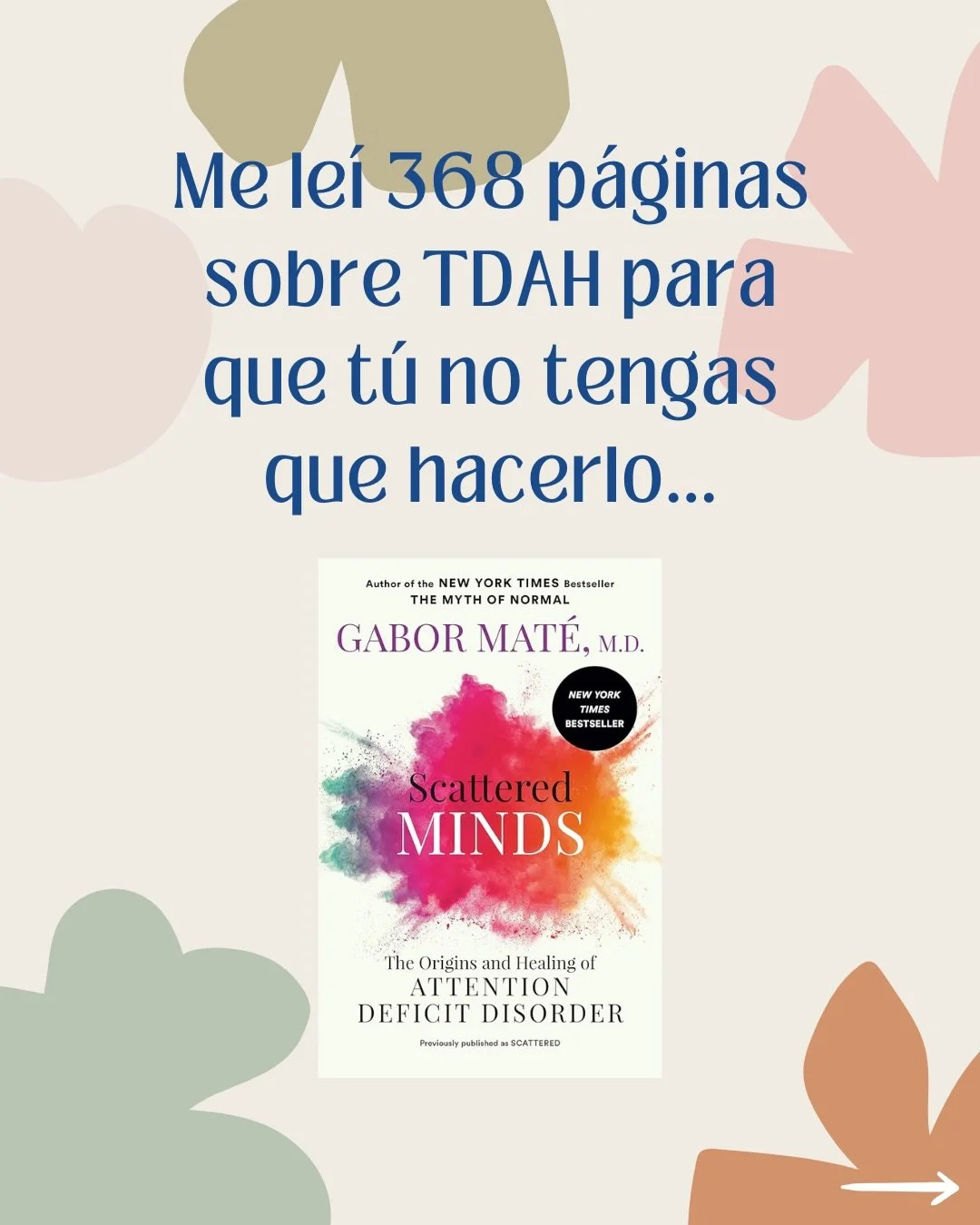 Le&iacute; 368 p&aacute;ginas sobre TDAH 📖 porque quer&iacute;a entender por qu&eacute; hoy parece estar en todos lados.

Y me encontr&eacute; con algo que me hizo replantear muchas cosas.
Tal vez no estamos hablando solo de un trastorno, sino de se