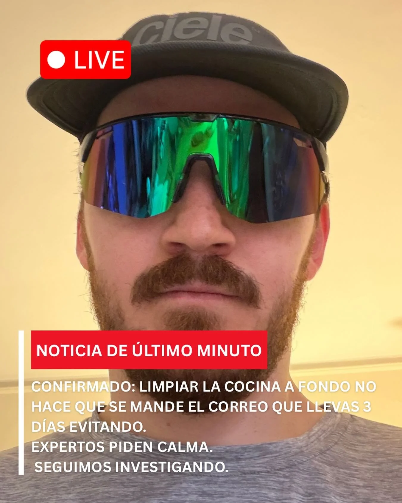 🚨 NOTICIA DE &Uacute;LTIMO MINUTO 🚨

CONFIRMADO: LIMPIAR LA COCINA A FONDO NO HACE QUE SE MANDE EL CORREO QUE LLEVAS 3 D&Iacute;AS EVITANDO.
EXPERTOS PIDEN CALMA.

SEGUIMOS INVESTIGANDO 🕵️&zwj;♂️