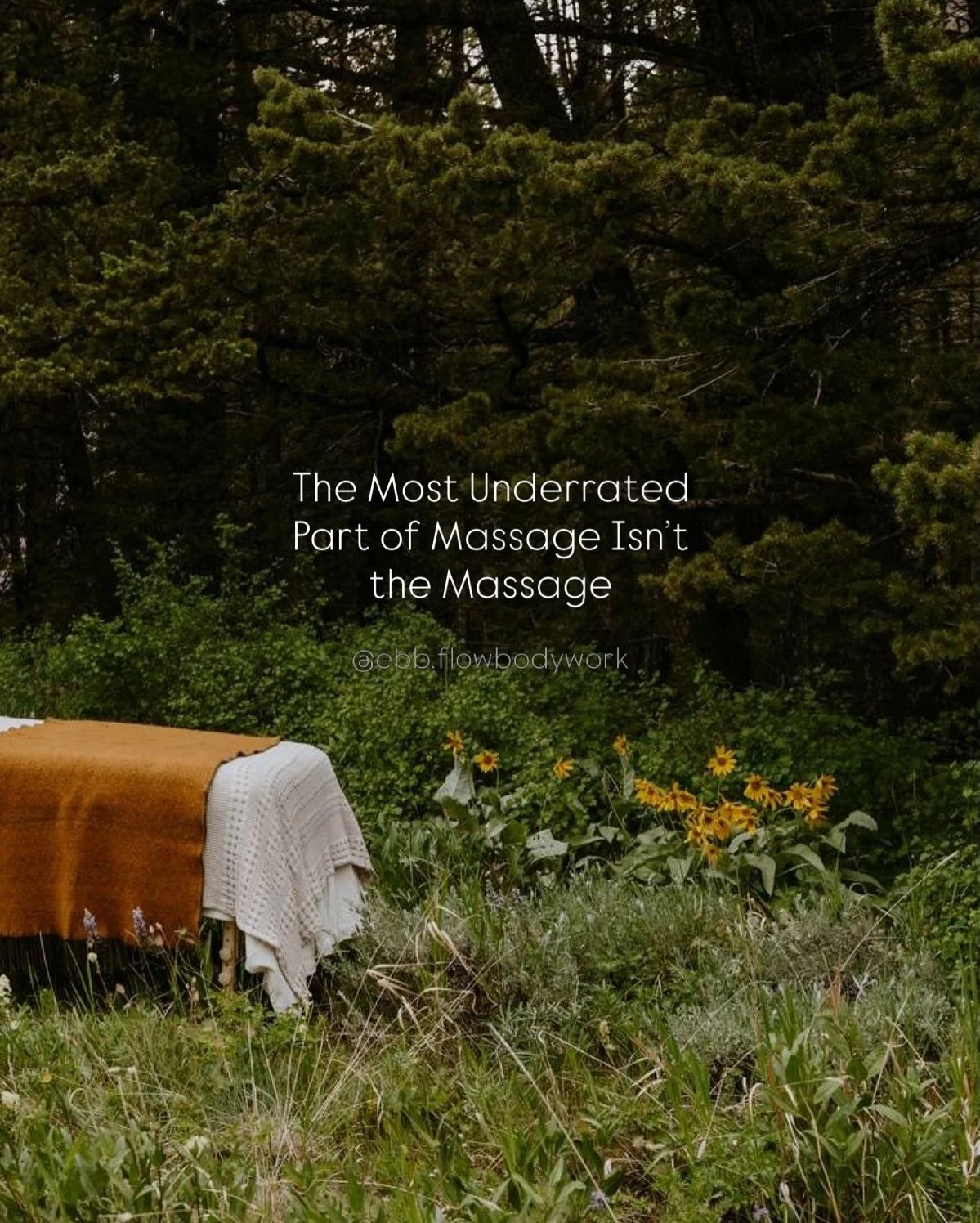 As massage therapists, we spend an extraordinary amount of one on one time with people.

Think about it. 💭

Can you think of any other profession where you&rsquo;re spending an hour, sometimes two hours, of uninterrupted time with another person?

A