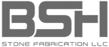 Logo with the letters 'BSH' and the words 'Stone Fabrication LLC' below.