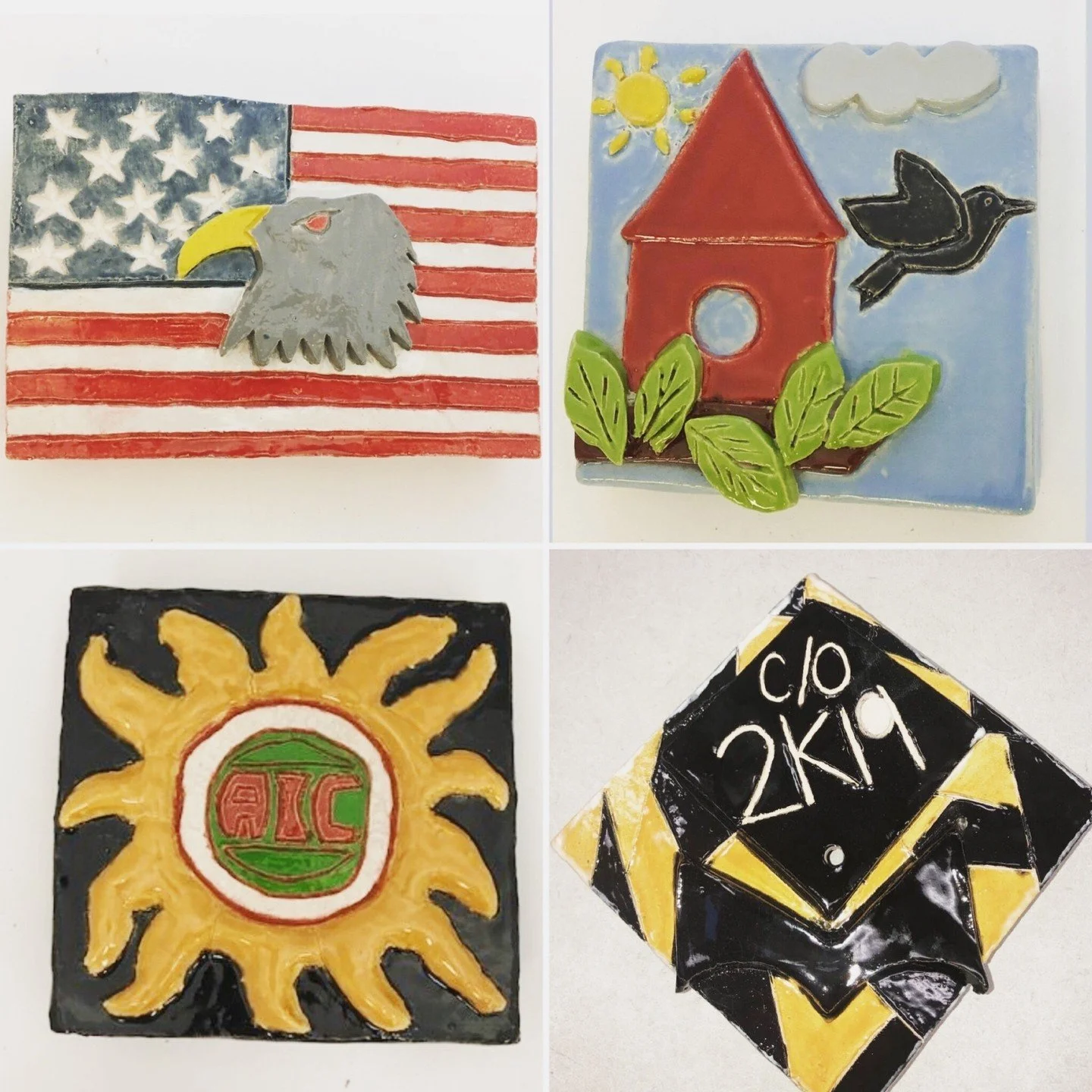 Relief tiles. Artists carved their slabs to have high and low relief, showing off the texture of their clay. After break we are starting our clay unit!
*
*
*
*
*
#highschool #secondaryschool #highschoolart #secondaryart #highschoolartteachers #artte