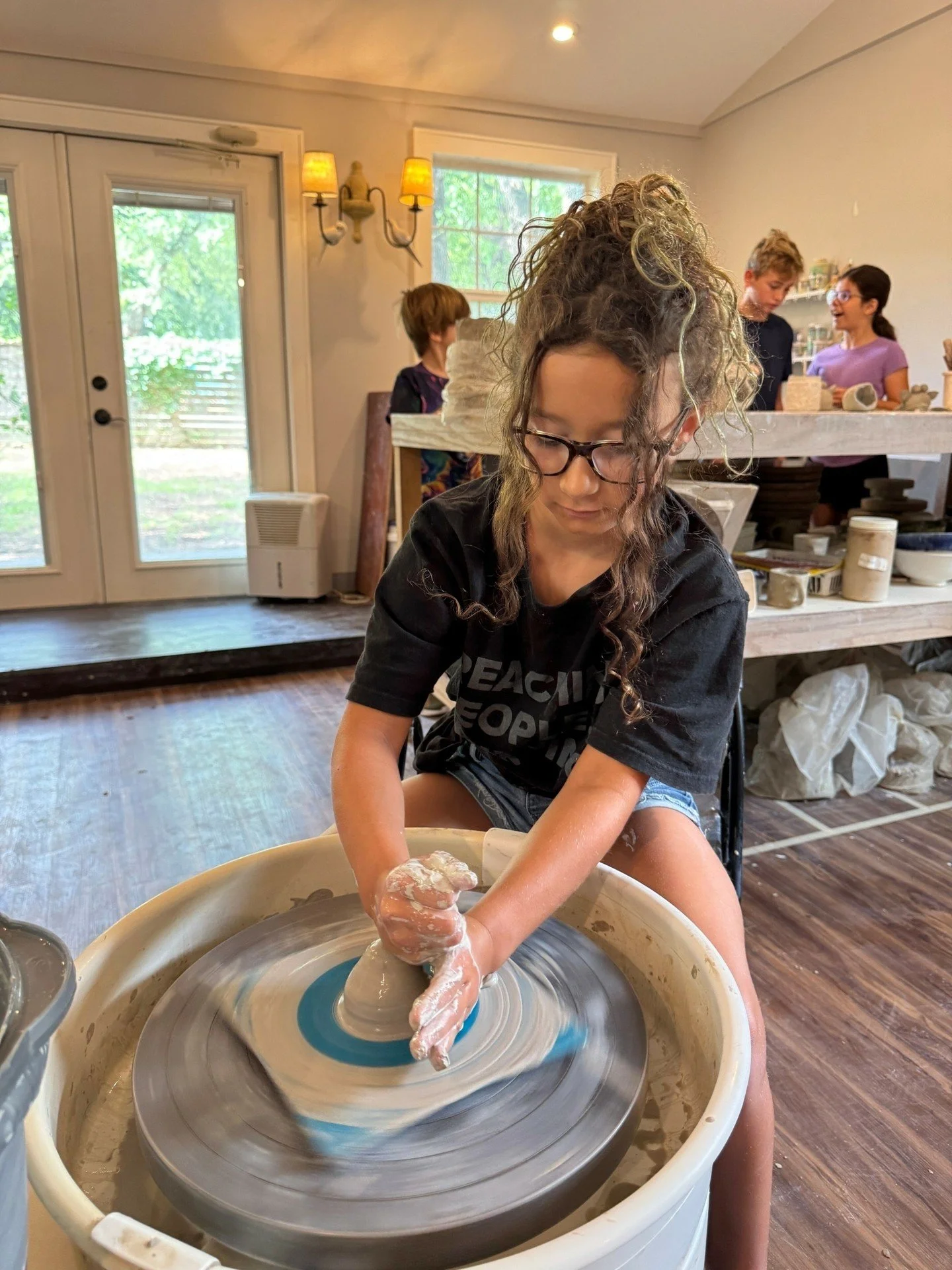 Brand new potters on the wheel for the first time. It is always a good day when you can center and make something you're proud of on the wheel!
*
*
*
*
*
#ceramics #pottery #3Dart #ceramicsclass #highschoolpottery #potteryclass #handbuilding #wheelt