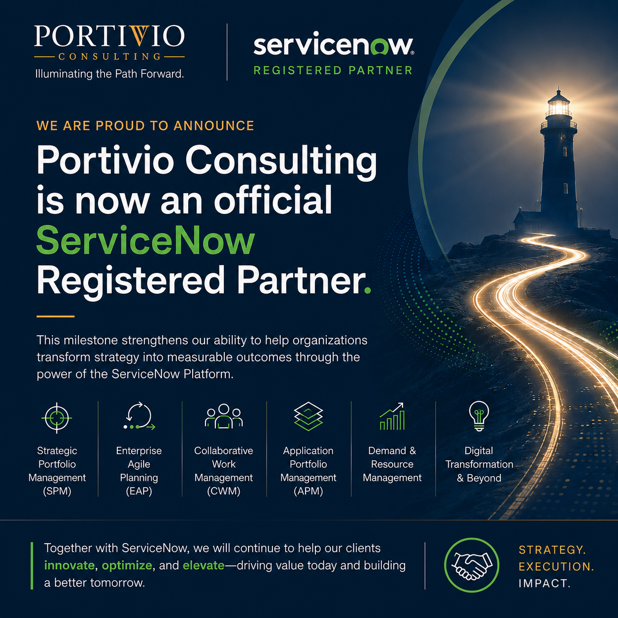 Portivio Consulting Achieves ServiceNow Registered Partner Status