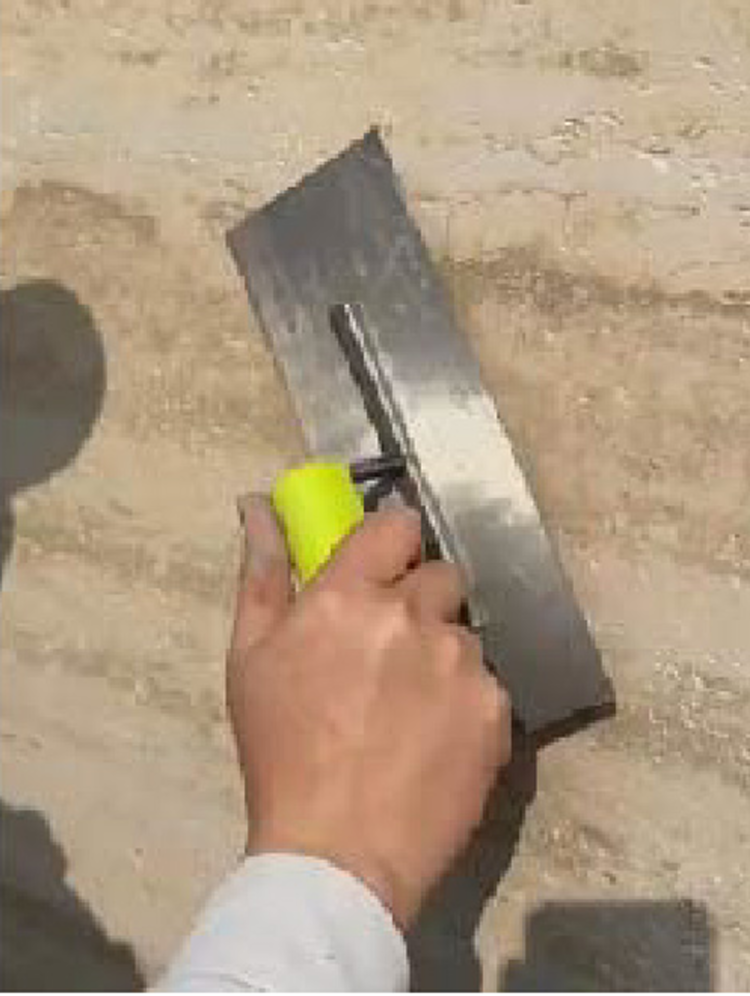 Removing air with a trowel