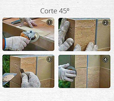 45-degree cut on the back of the sheet