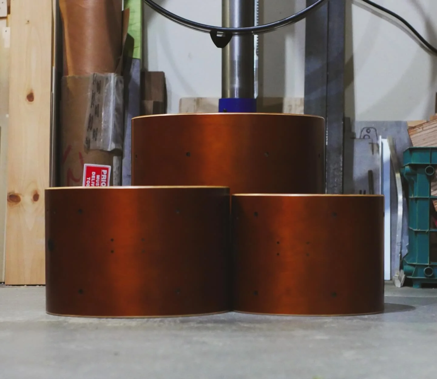 Yamaha Recording Customs headed back to Montreal for @samlambrt 

These are mordern RC shells and there is not much I could pick apart on these. The peak of the edge was pretty close to being in the right spot. The profile was just a bit to shallow w