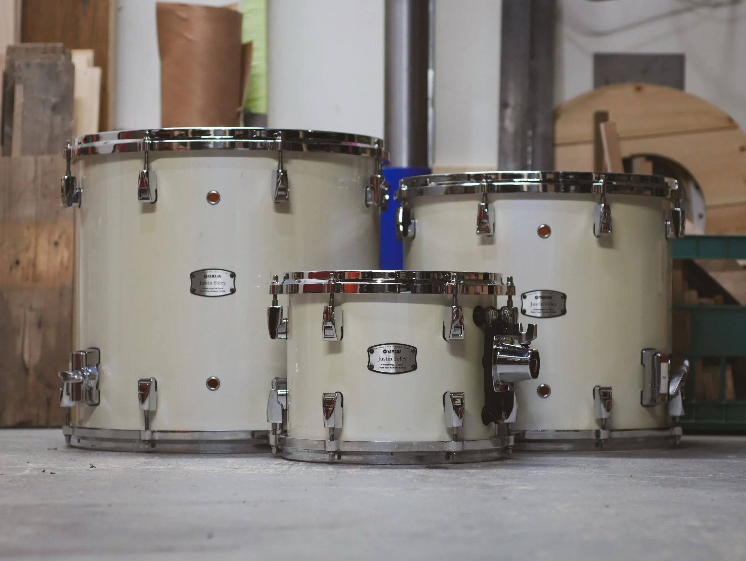 Had the absolute pleasure of re edging these beautiful Yamahas for @_.justin.foley._  of @killswitchengage while they&rsquo;re in town for @theburtwpg Block Party

@music.handyman reached out a few days ago to see if I could help them keep these drum