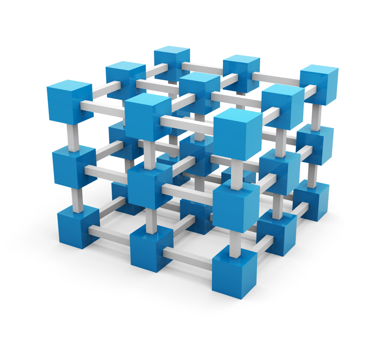 Abstract representation of a structured, interconnected quality system.